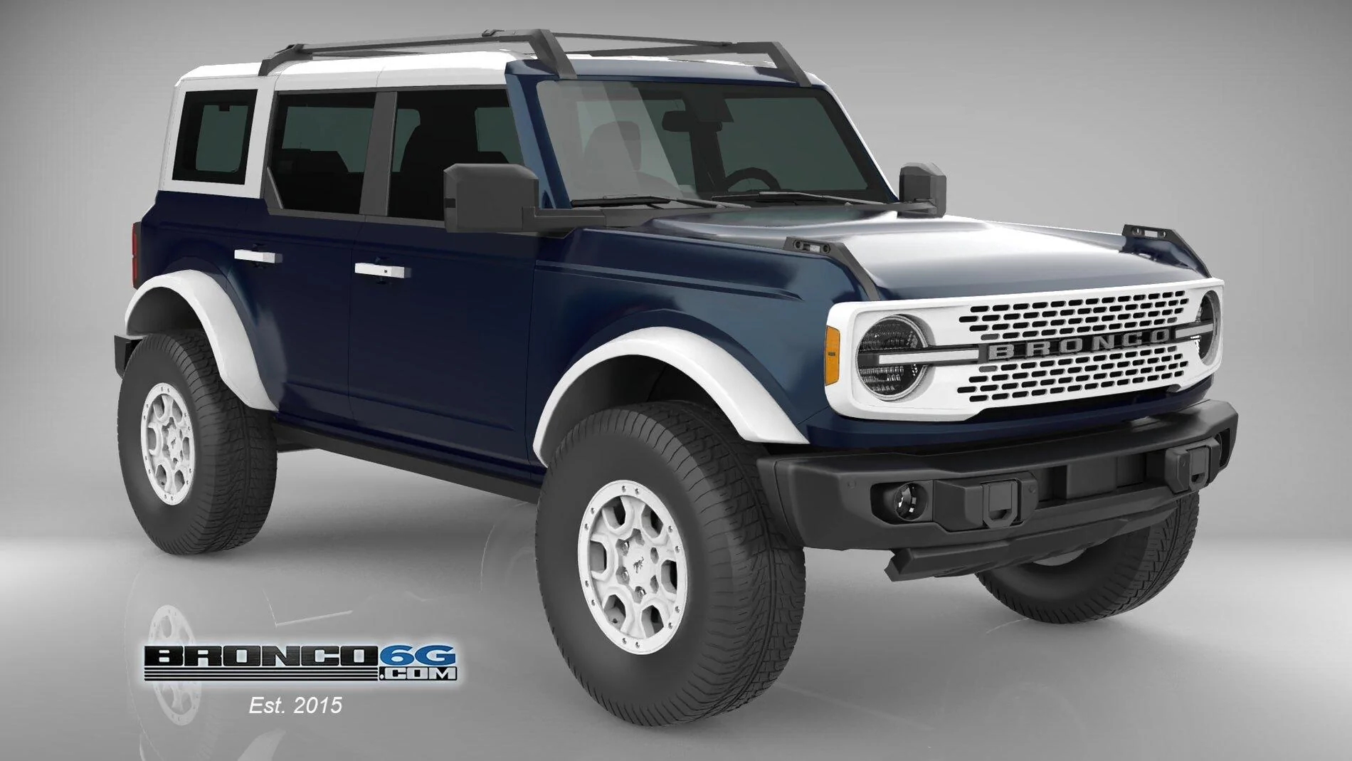 Ford Bronco 4 Door Bronco Colors 3D Model Visualized FR-Anit-Wh-All