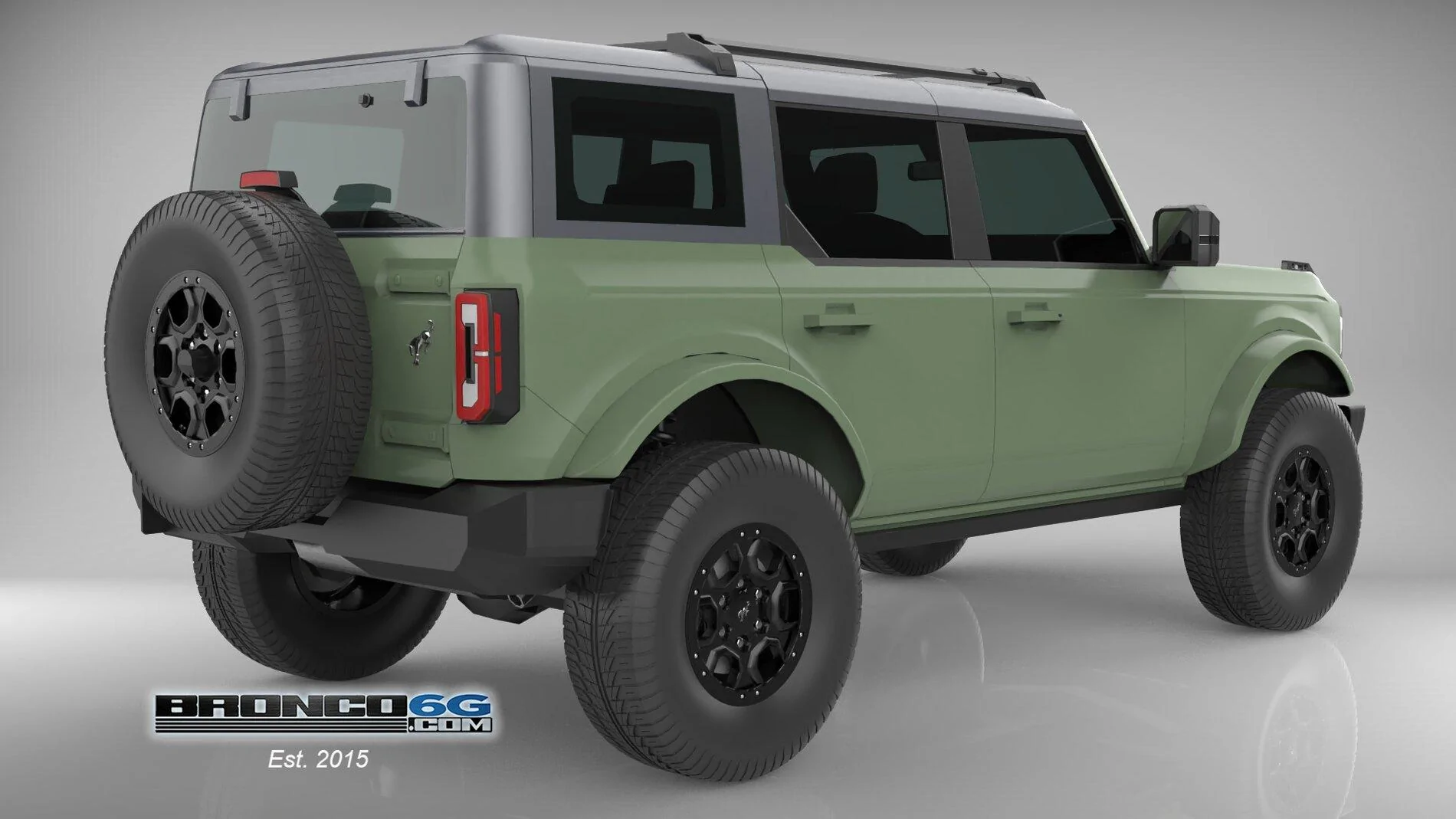 Ford Bronco 4 Door Bronco Colors 3D Model Visualized BK-BoxGreen