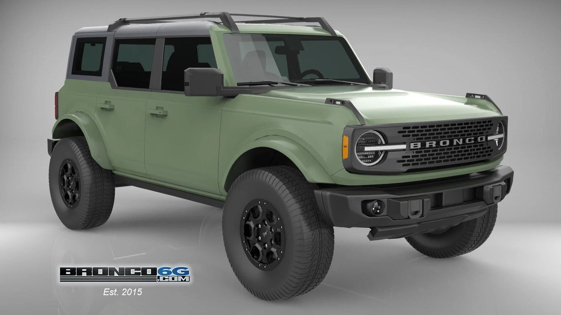 Ford Bronco 4 Door Bronco Colors 3D Model Visualized FR-BoxGreen