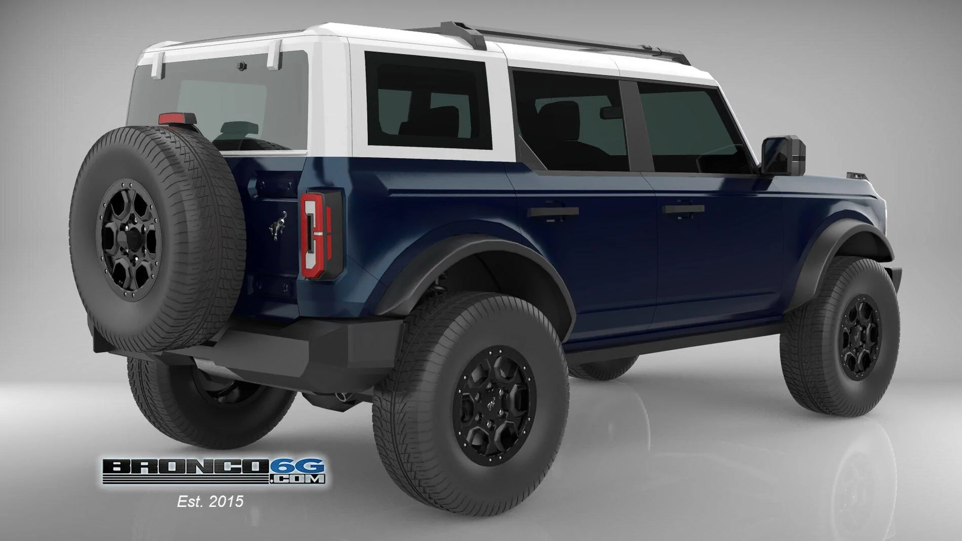 Ford Bronco 4 Door Bronco Colors 3D Model Visualized BK-Anti-Wh-Silver