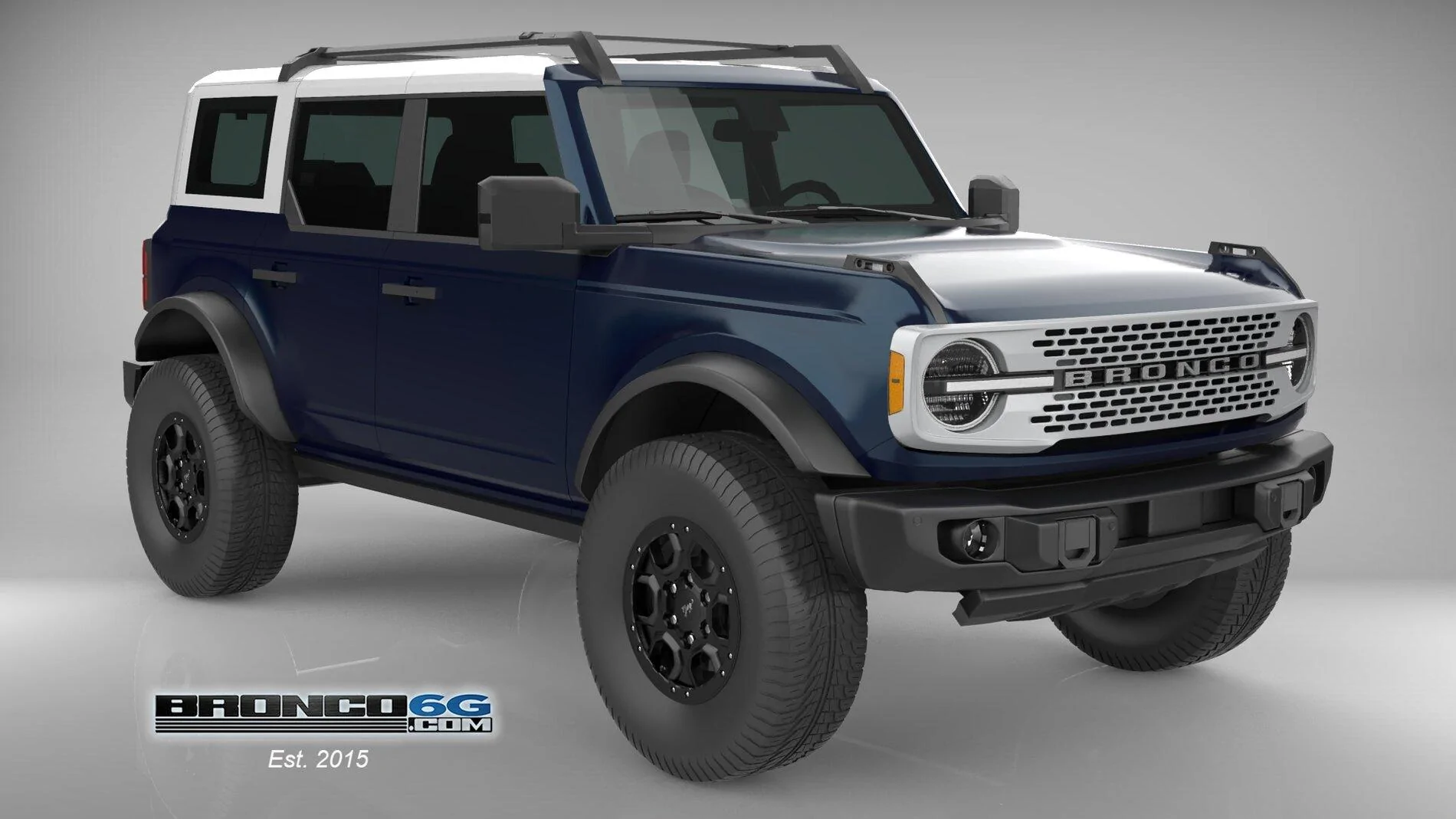 Ford Bronco 4 Door Bronco Colors 3D Model Visualized FR-Anti-Wh-Silver