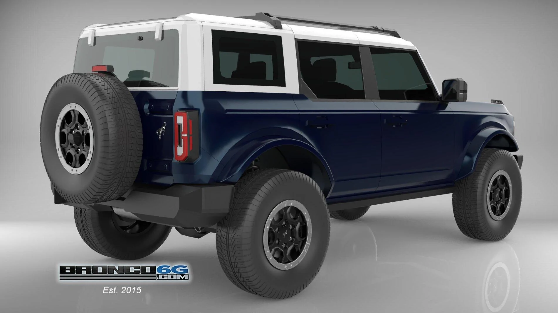Ford Bronco 4 Door Bronco Colors 3D Model Visualized BK-Anti-Wh-Custom