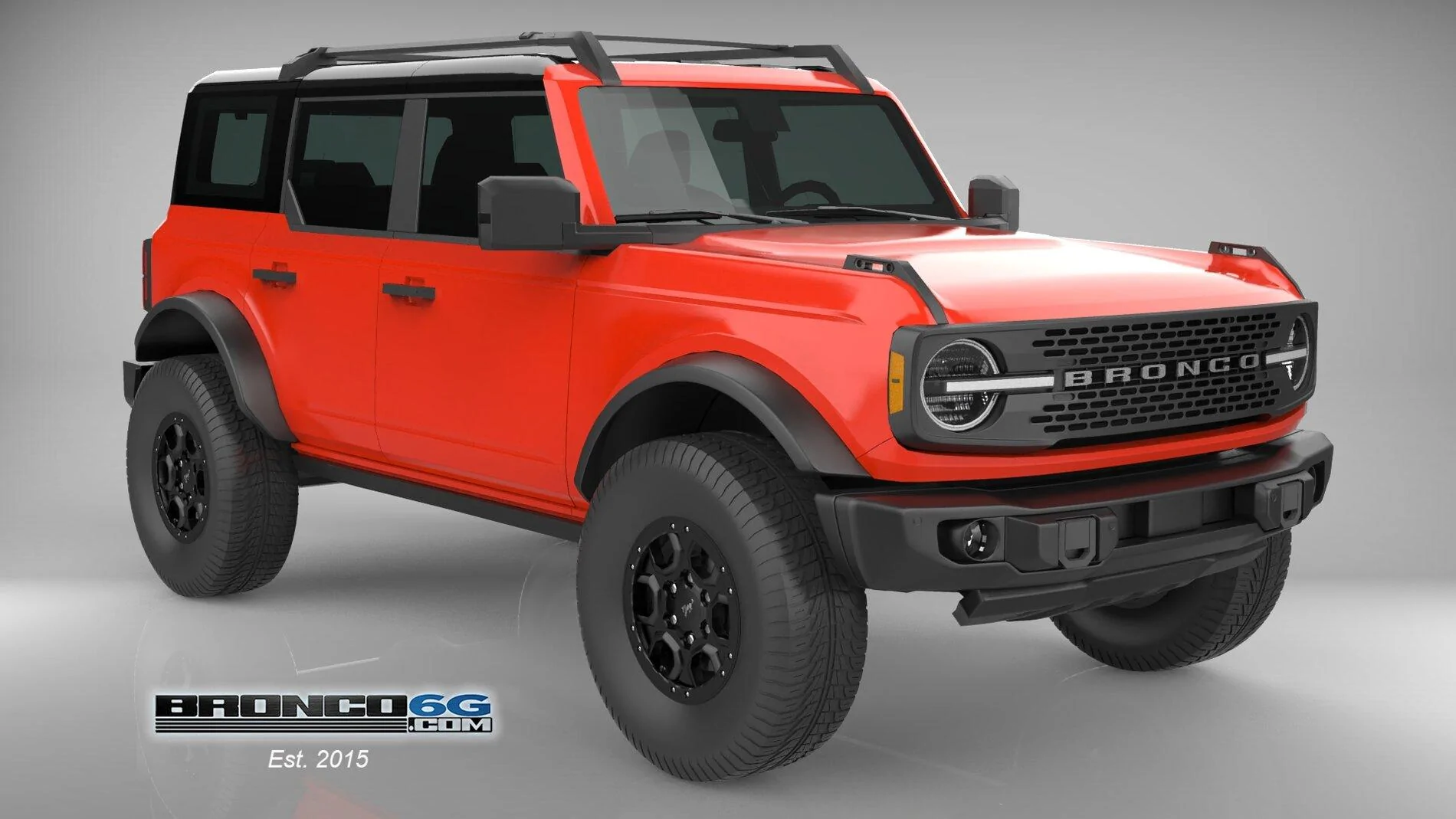 Ford Bronco 4 Door Bronco Colors 3D Model Visualized FR-RaceRed