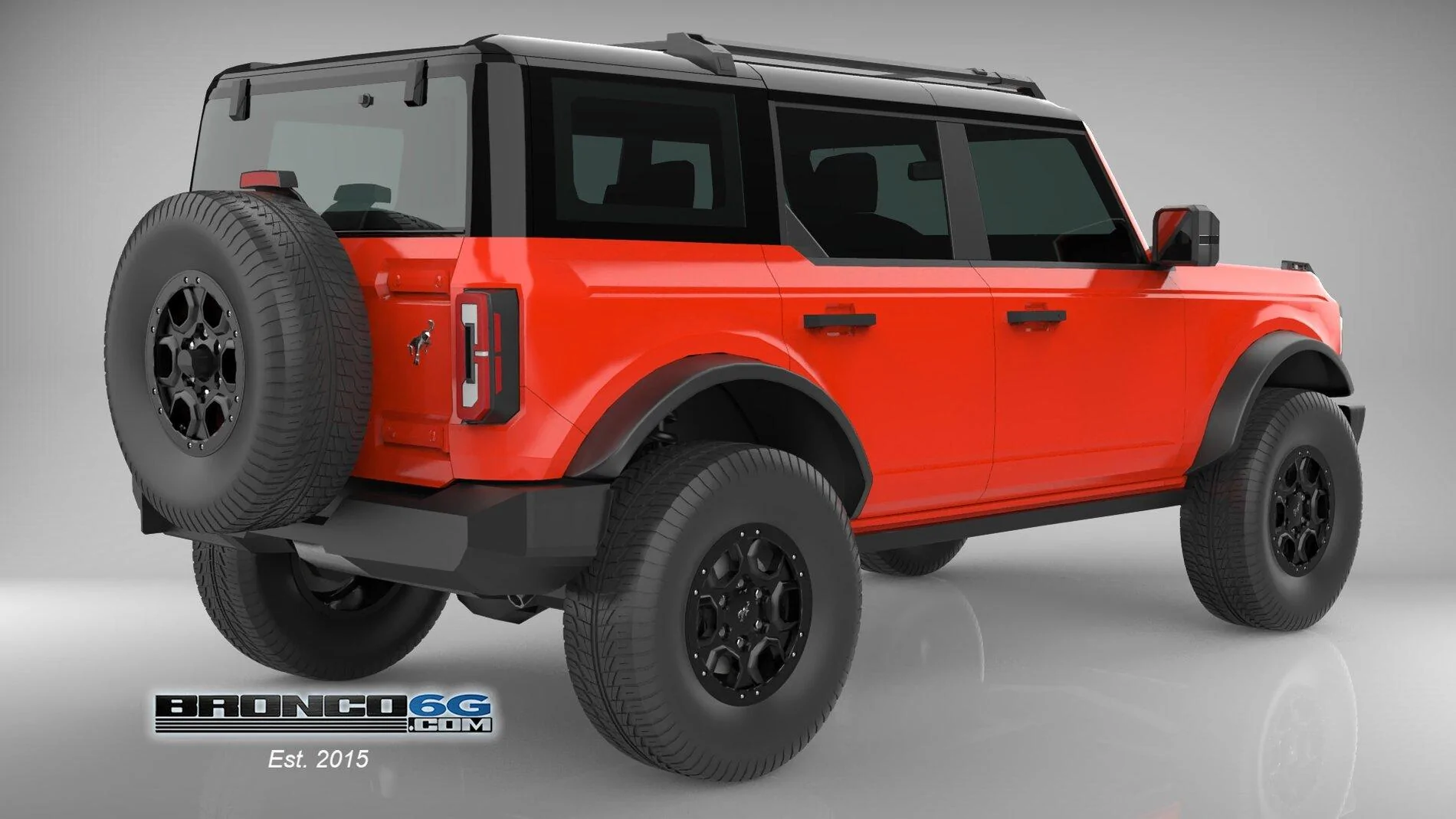 Ford Bronco 4 Door Bronco Colors 3D Model Visualized BK-RaceRed