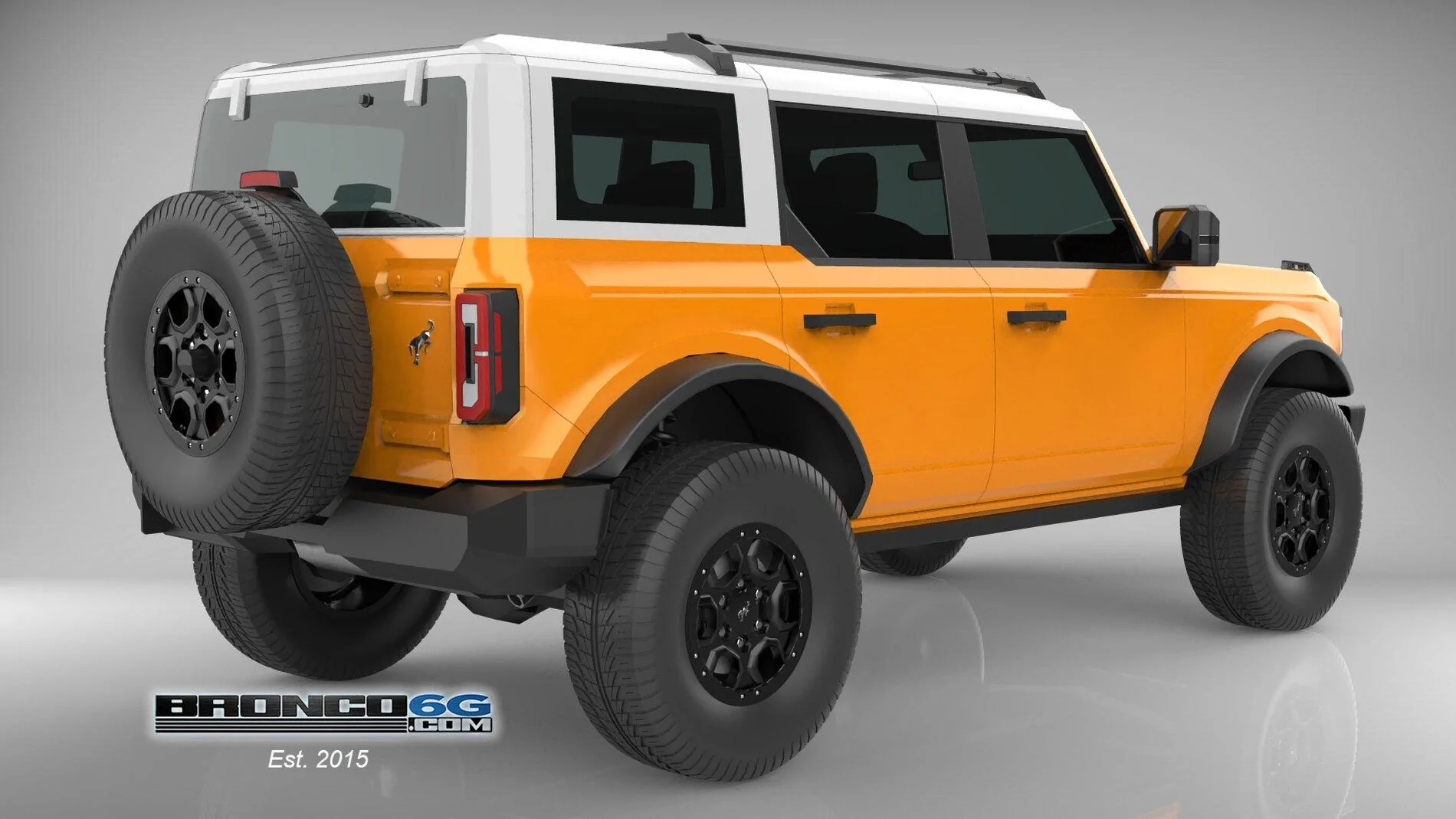 Ford Bronco 4 Door Bronco Colors 3D Model Visualized BK-Cyber-Wh
