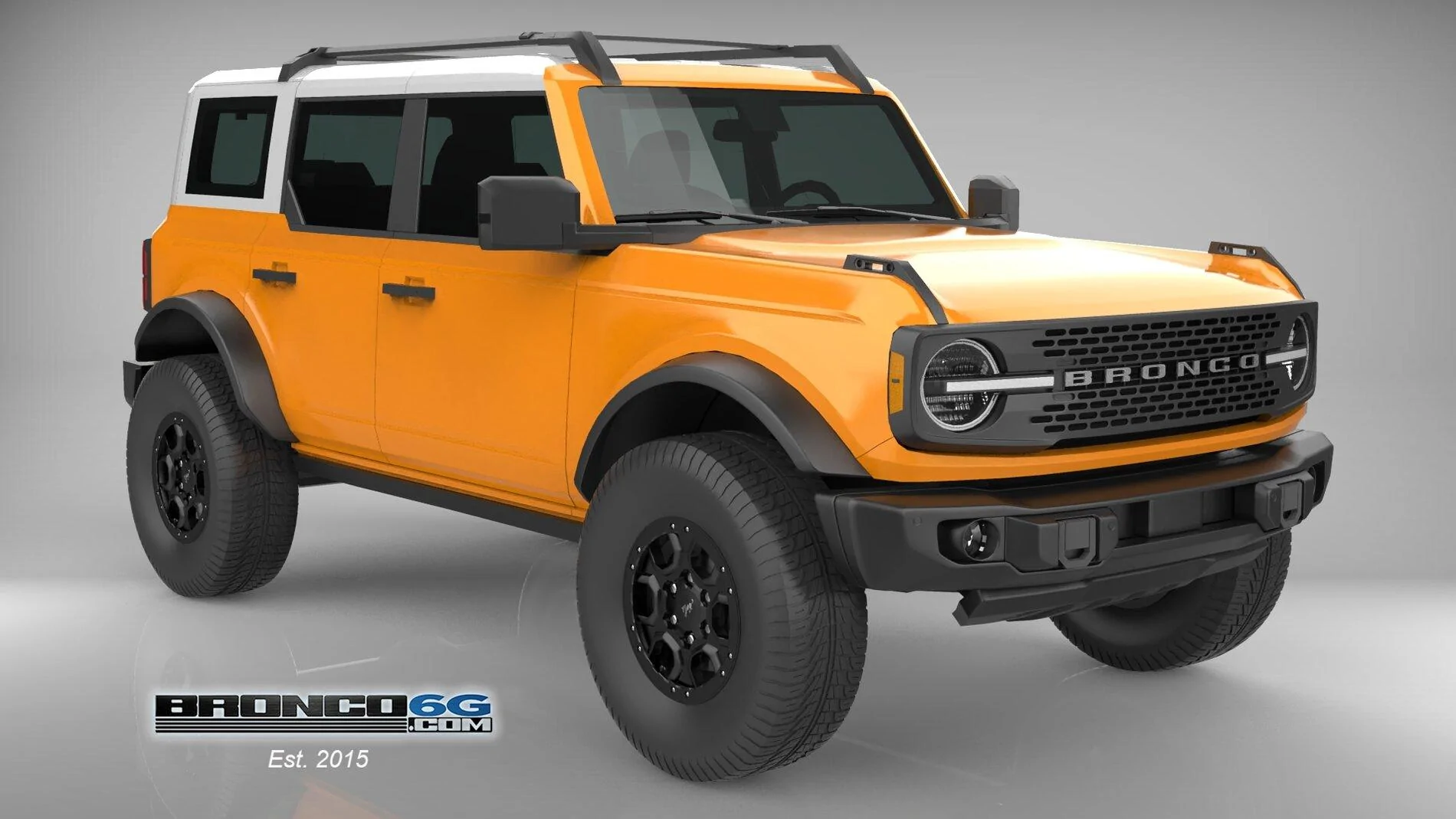 Ford Bronco 4 Door Bronco Colors 3D Model Visualized FR-Cyber-Wh