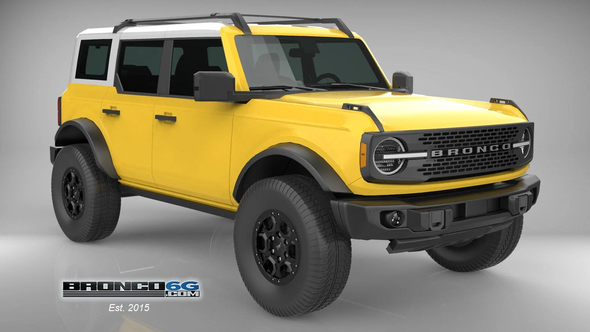 Ford Bronco 4 Door Bronco Colors 3D Model Visualized FR-Triple-Wh