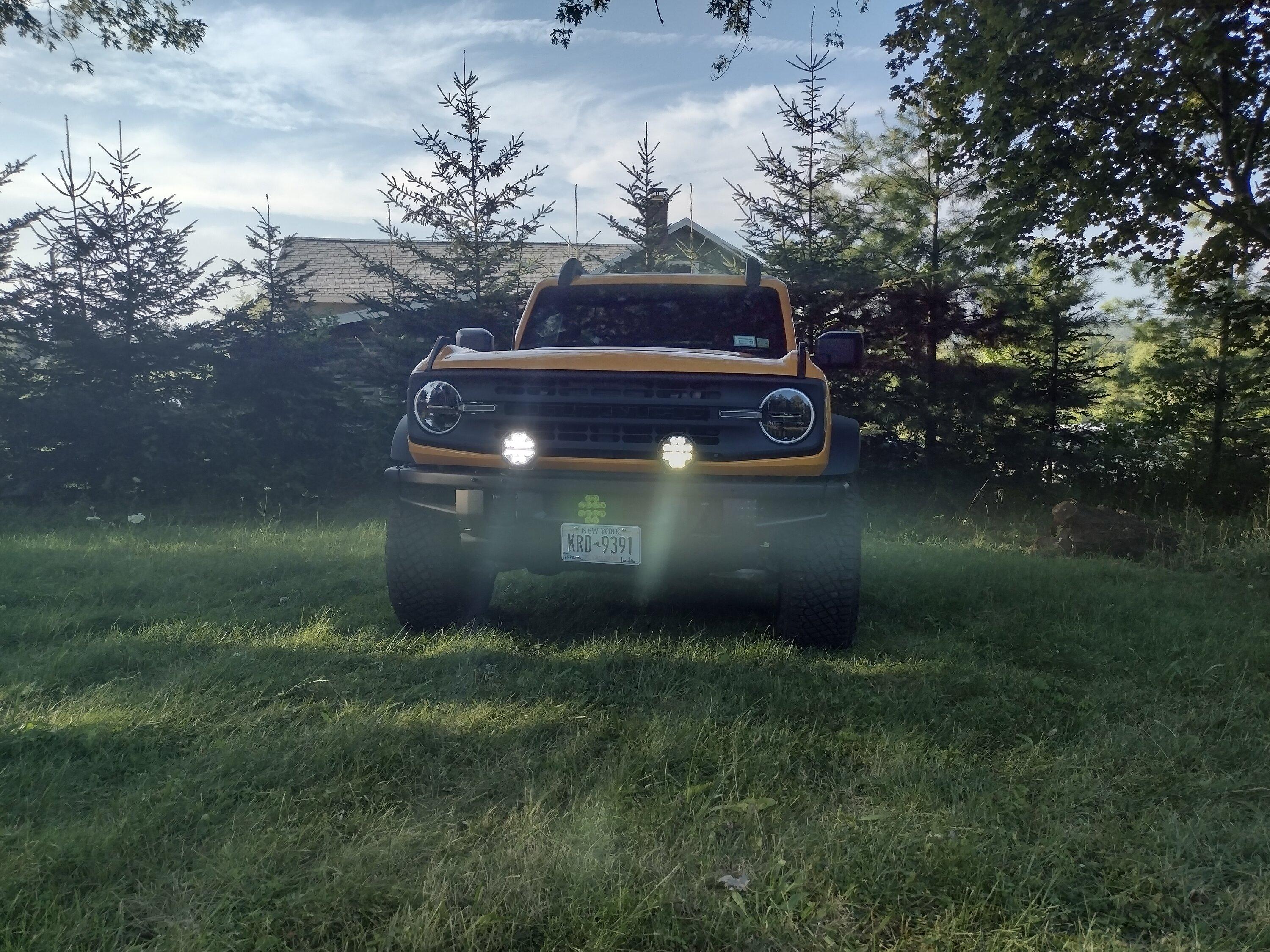 Ford Bronco Rigid 360 6 inch installed on Mod bumper IMG_20220728_185901623_HDR
