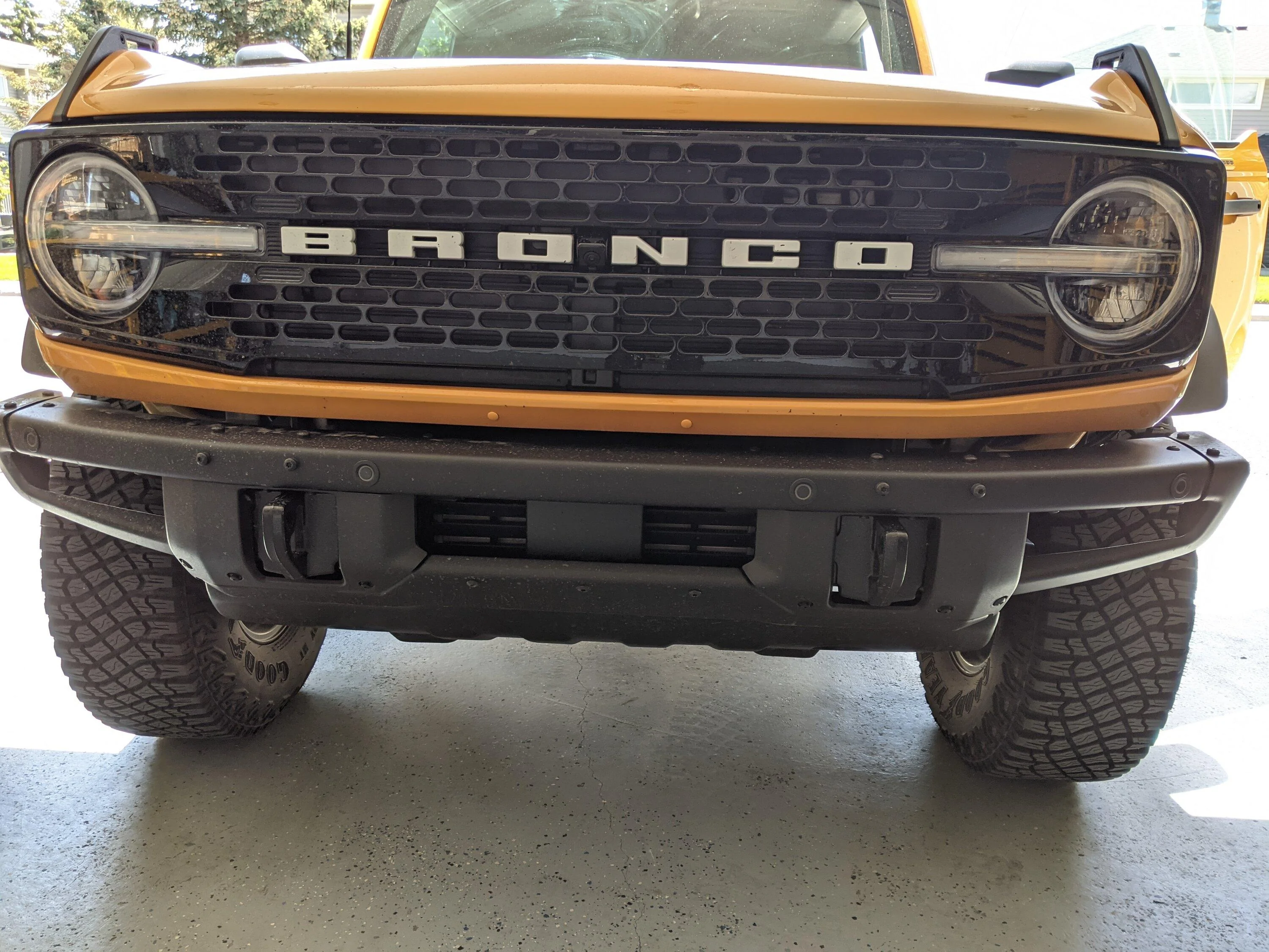 Ford Bronco Front license plate situation PXL_20220625_181202665