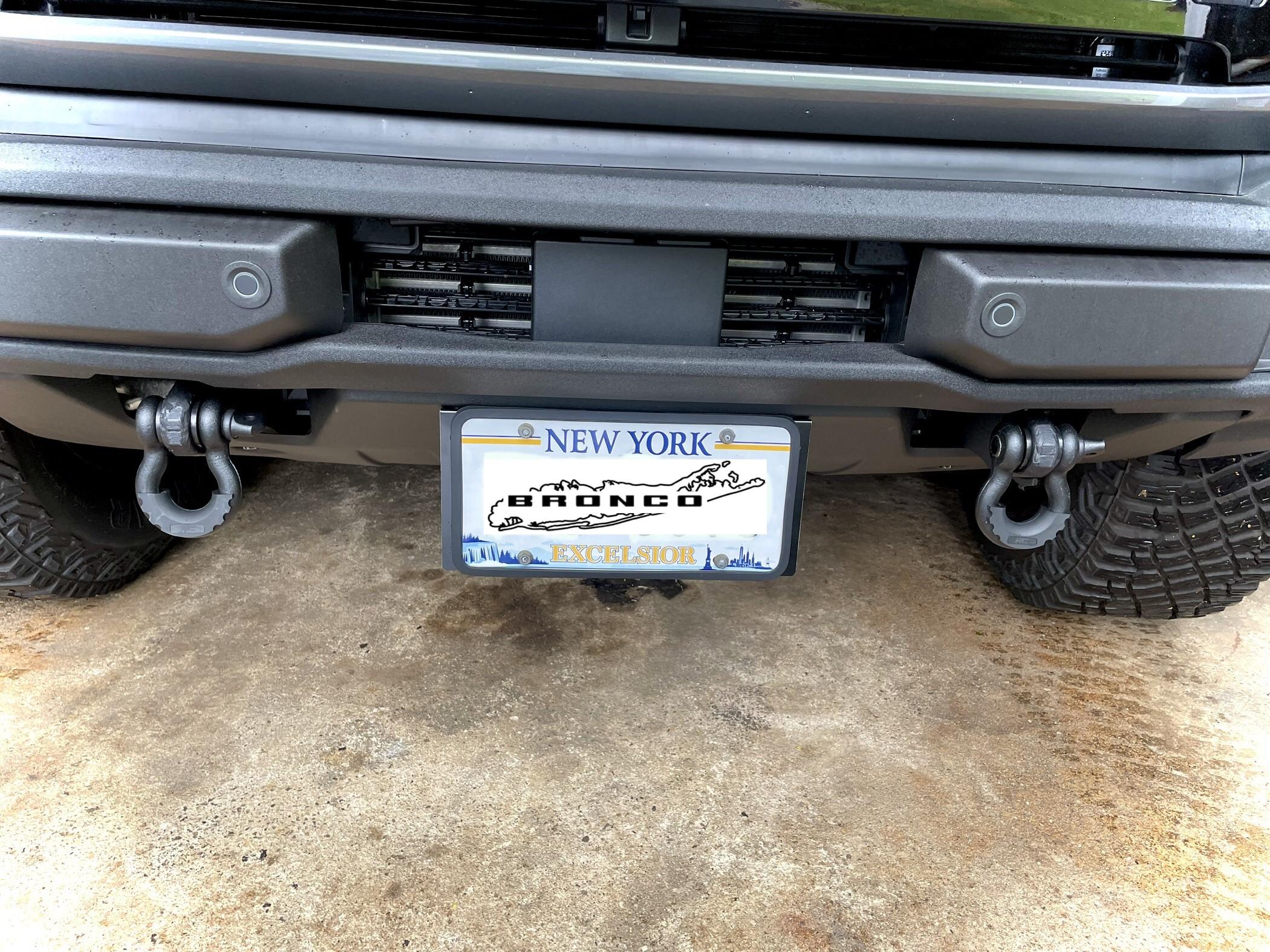 Ford Bronco Front license plate situation Front Plate