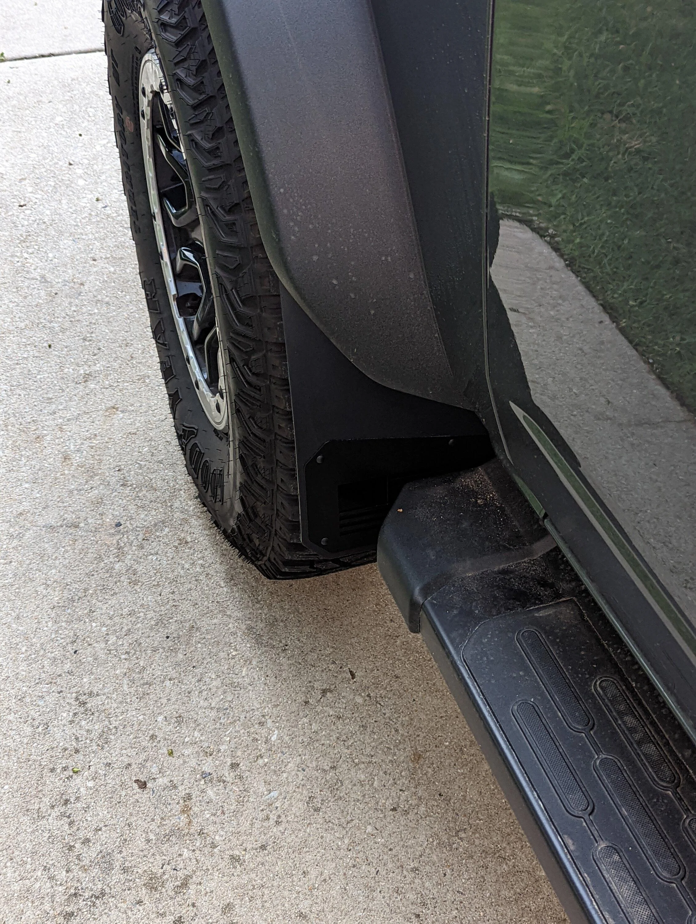 Ford Bronco Rek Gen Mud Flaps installed on my Sasquatch PXL_20220729_233753493