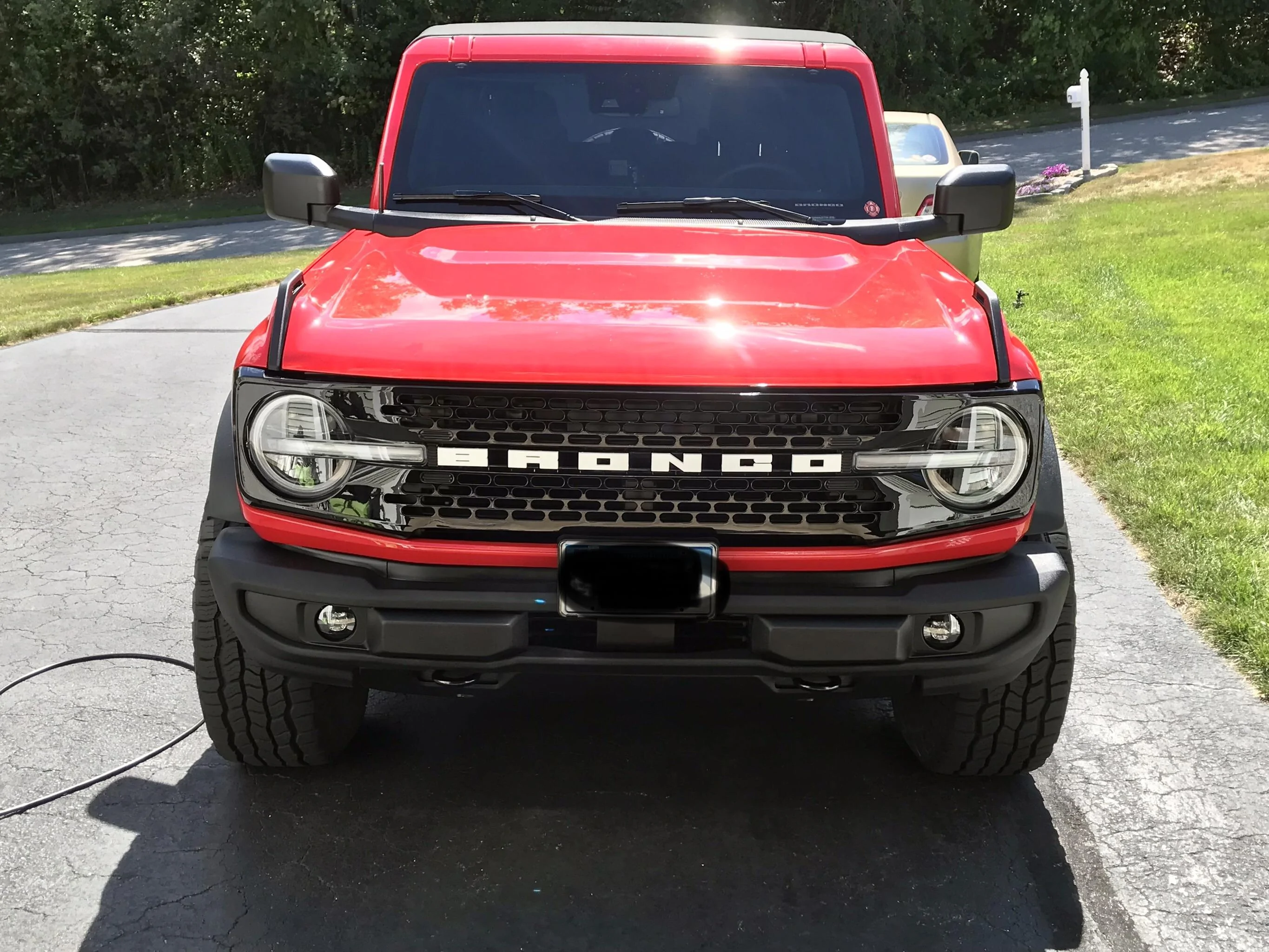 Ford Bronco Amazon white gloss grill EB52EFC1-7087-4E5E-A39C-5266CD48A90D