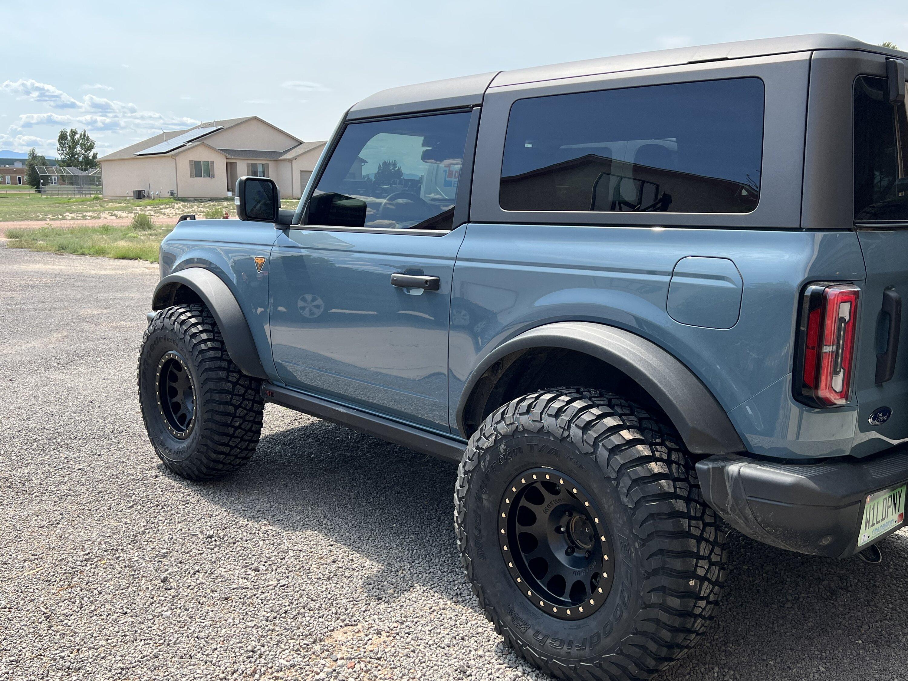 Ford Bronco Eruption Green Build: Method 105 Beadlock Gold Wheels and 37x12.5 BFG KM3 Tires + Adv Fiberglass Fenders and Hood 28824017-62E5-47B0-8763-0195A68D4AD1