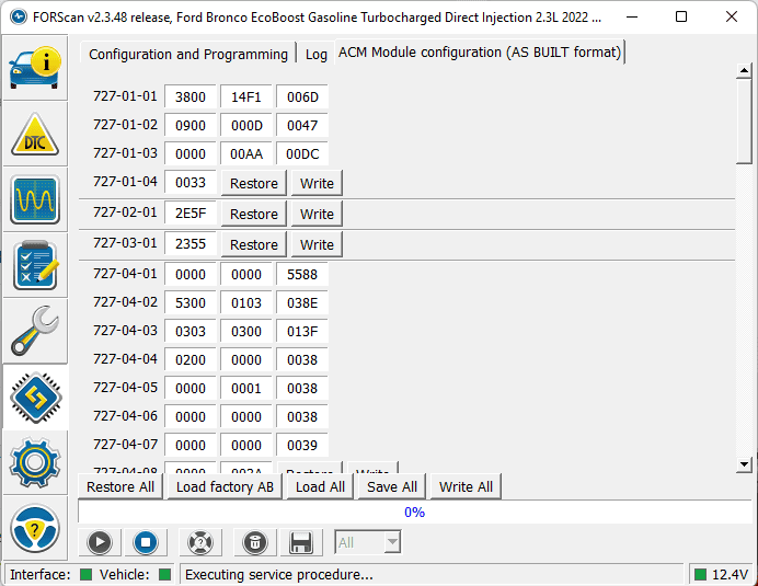Ford Bronco JL Audio Fix 86 - Base audio measured - Flat front/rear FORSCAN settings 1659496141694
