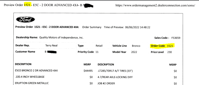 Ford Bronco 8/29/2022 Build Week Group 1659645759466