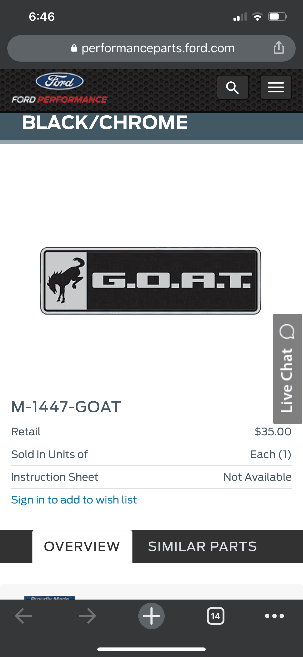 Ford Bronco New GOAT emblem from Ford Performance 0725F99D-FFB9-4679-B9CD-E30B75AA30CE