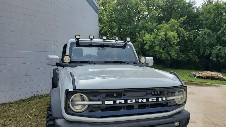 Ford Bronco Windshield Lightbar Mount from GOAT Fabrication 1659722472607
