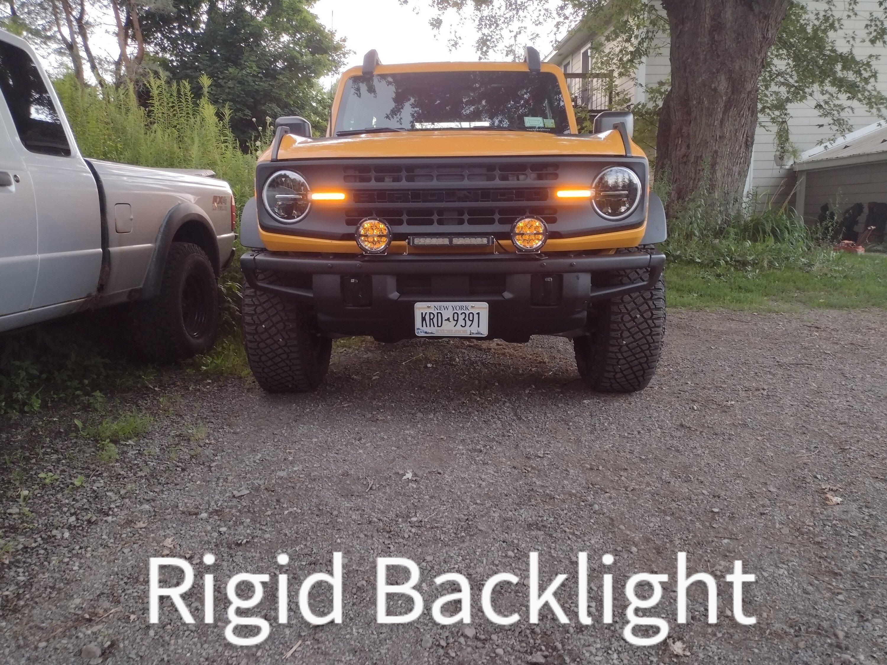 Ford Bronco Rigid 360 6 inch installed on Mod bumper IMG_20220806_202127871~2