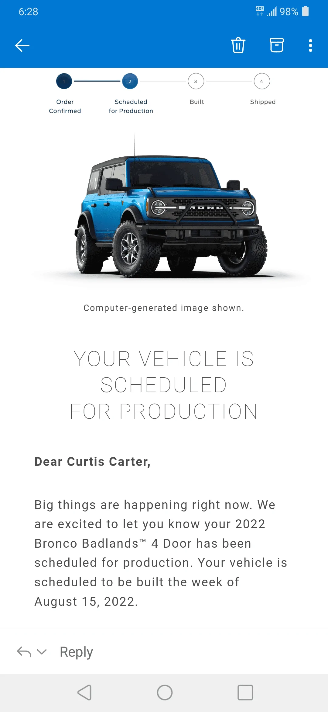 Ford Bronco 8/15/22 Build Week Group Screenshot_20220729-182813