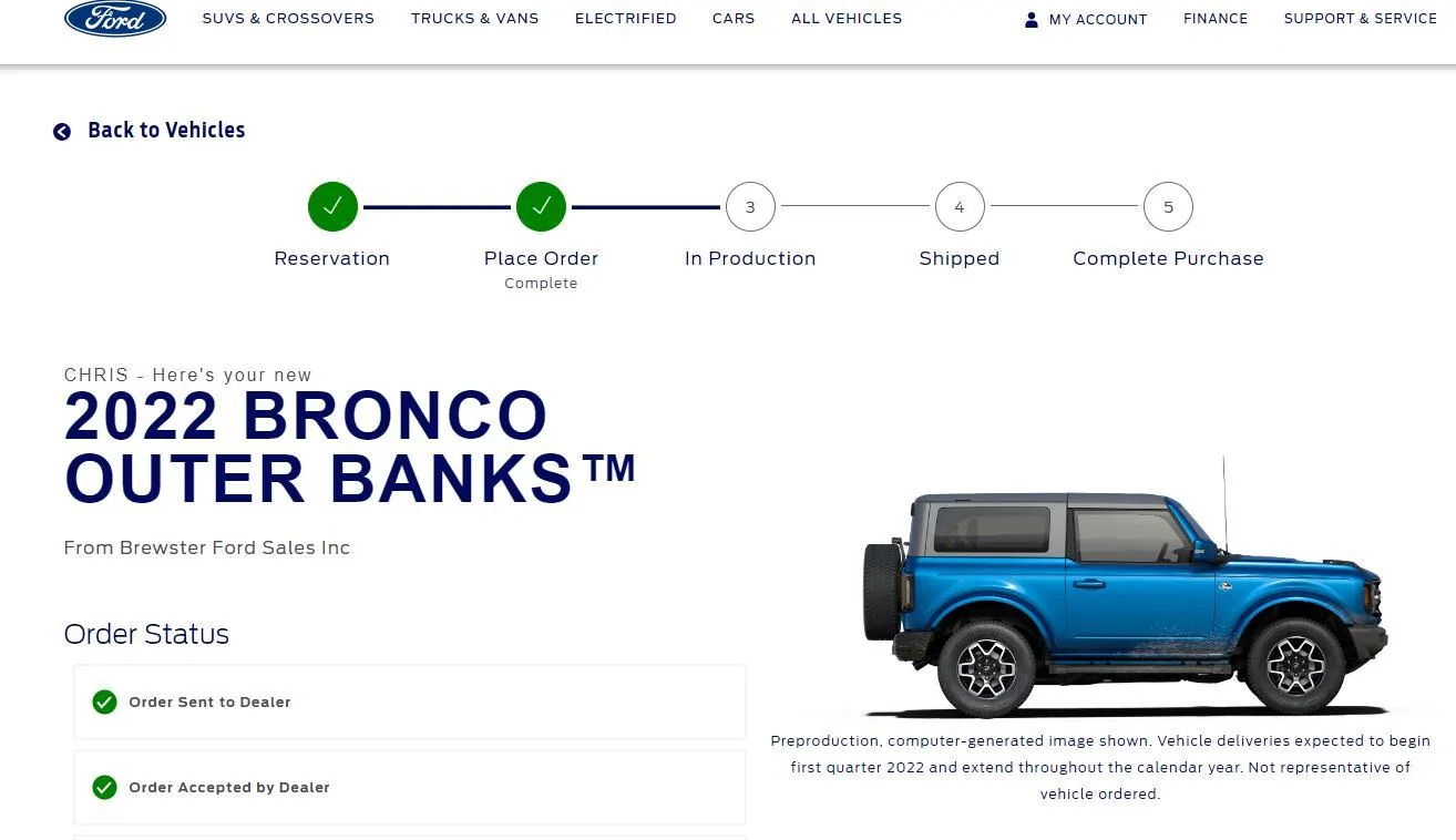 Ford Bronco Has the back door link page changed? order