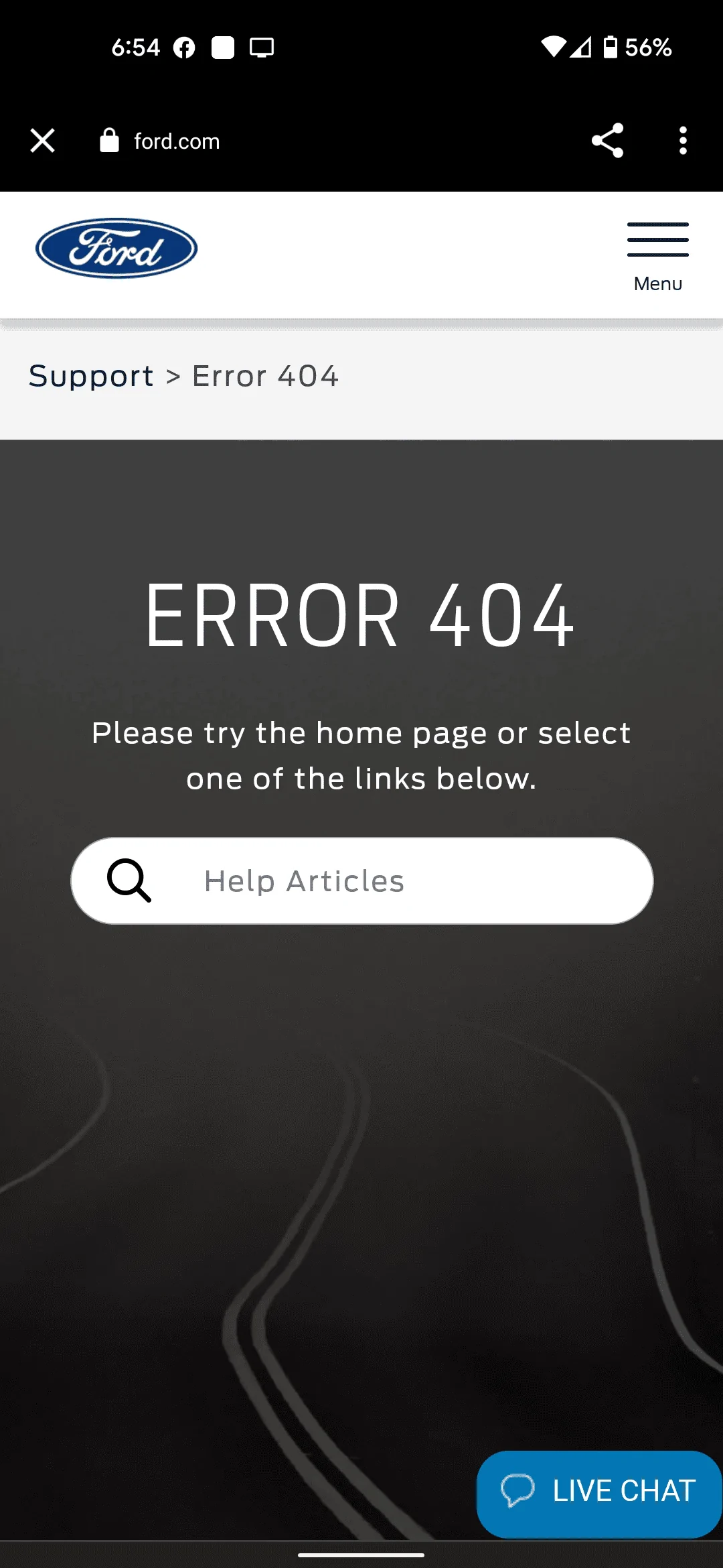Ford Bronco Bronco QR Code - 404 error - Ford Fail Screenshot_20220808-185410