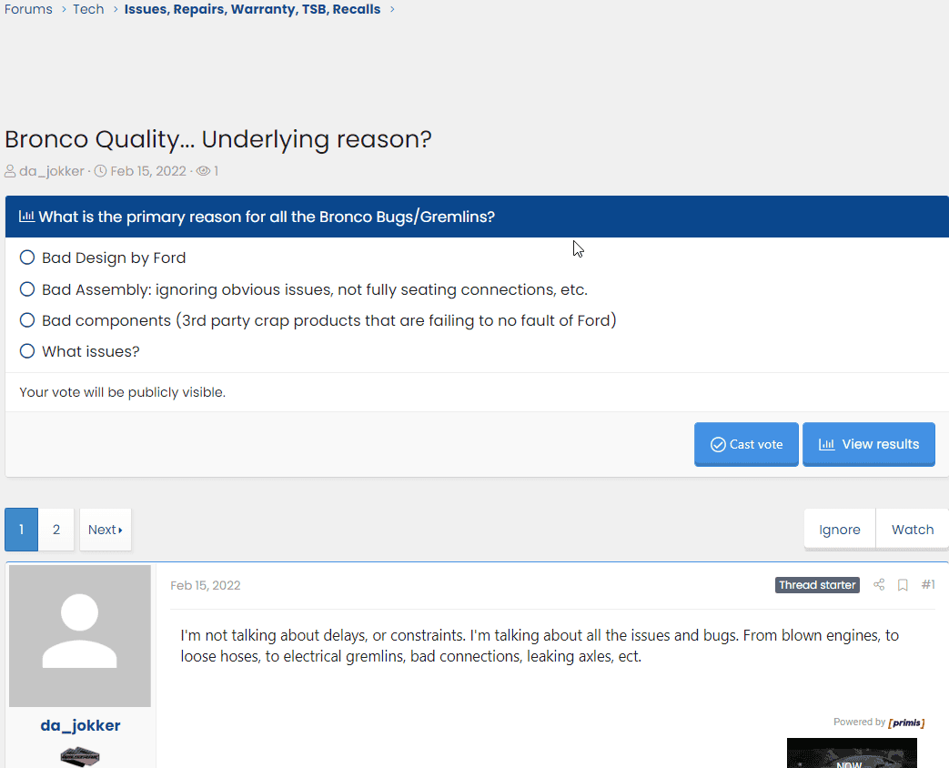 Ford Bronco Fuel pump issues..the next Ford fiasco? clown 2