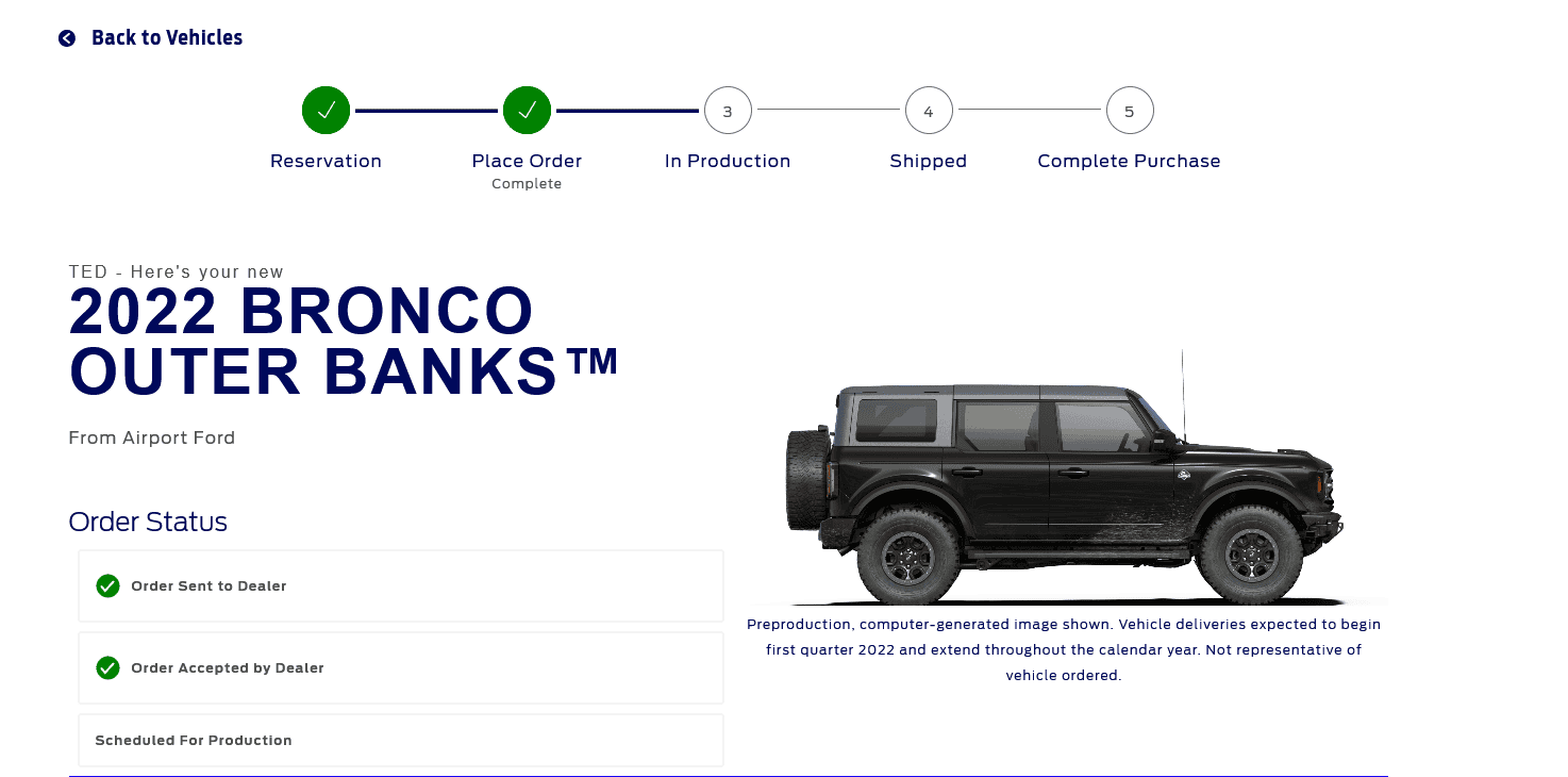 Ford Bronco My Bronco tracker updated with green check mark ? 1660057359391