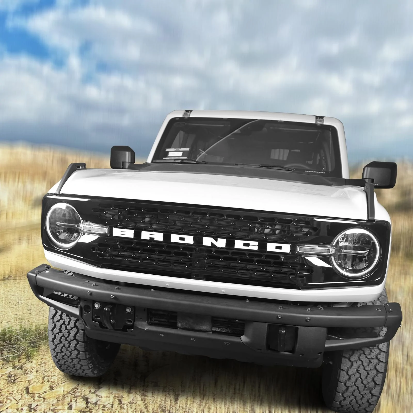 Ford Bronco Bright Black Front Grille Replacement 8