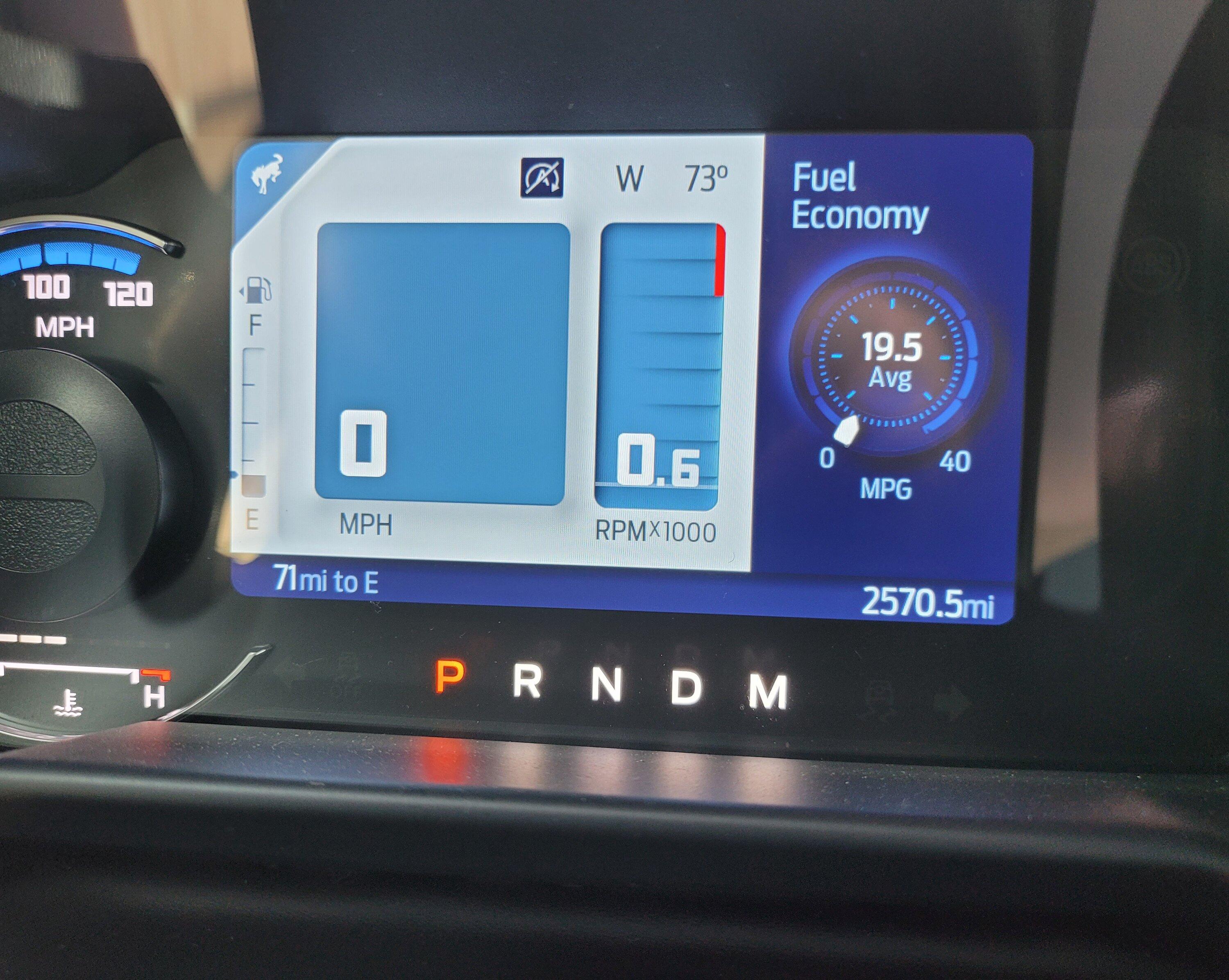 Ford Bronco 20 mpg in a Wildtrak 20220812_122550