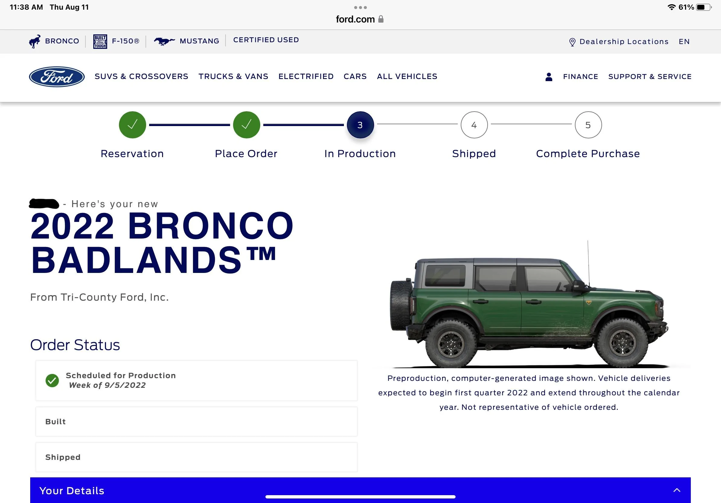 Ford Bronco 9/5/22 Build week group D3A1D232-165E-4D22-B5E0-A84147530980