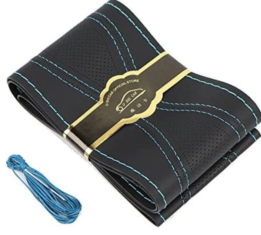 Ford Bronco Leather steering wheel wrap installed Screenshot_20220815-155017_Amazon Shopping