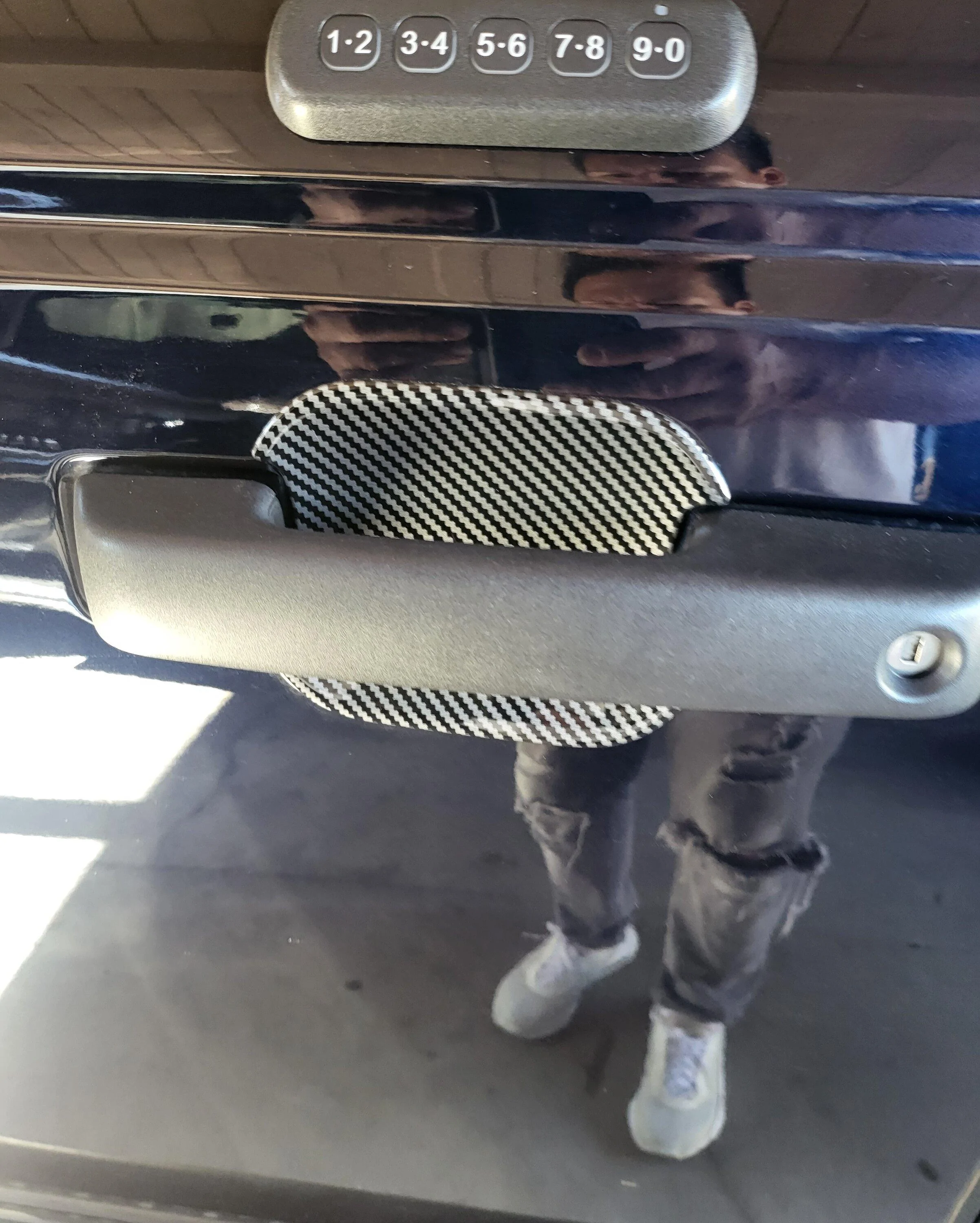 Ford Bronco Leather steering wheel wrap installed 20220815_155603