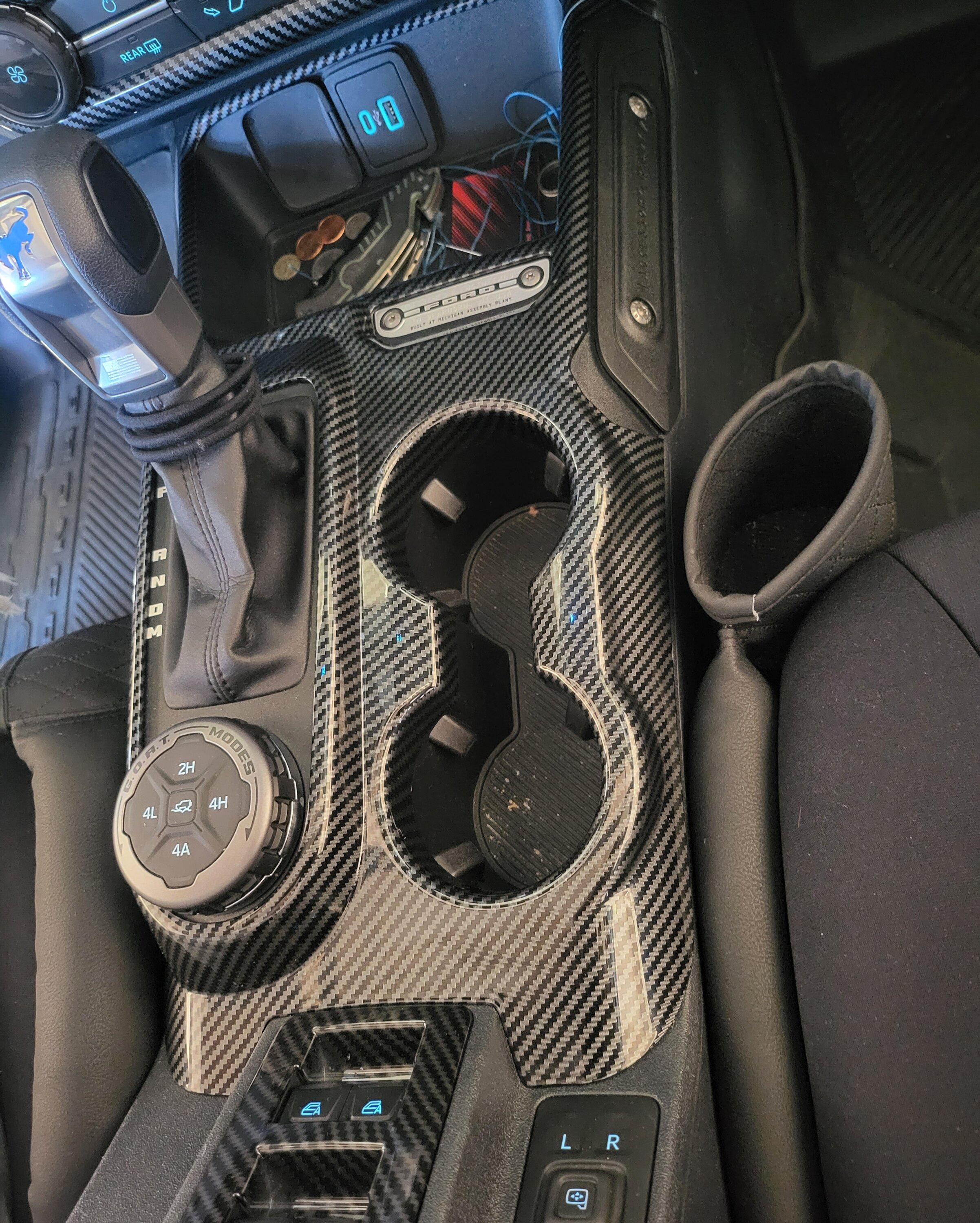 Ford Bronco Leather steering wheel wrap installed 20220815_155654
