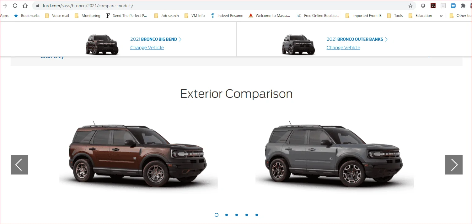 Ford Bronco Outer Banks or Big Bend - Price difference Captur