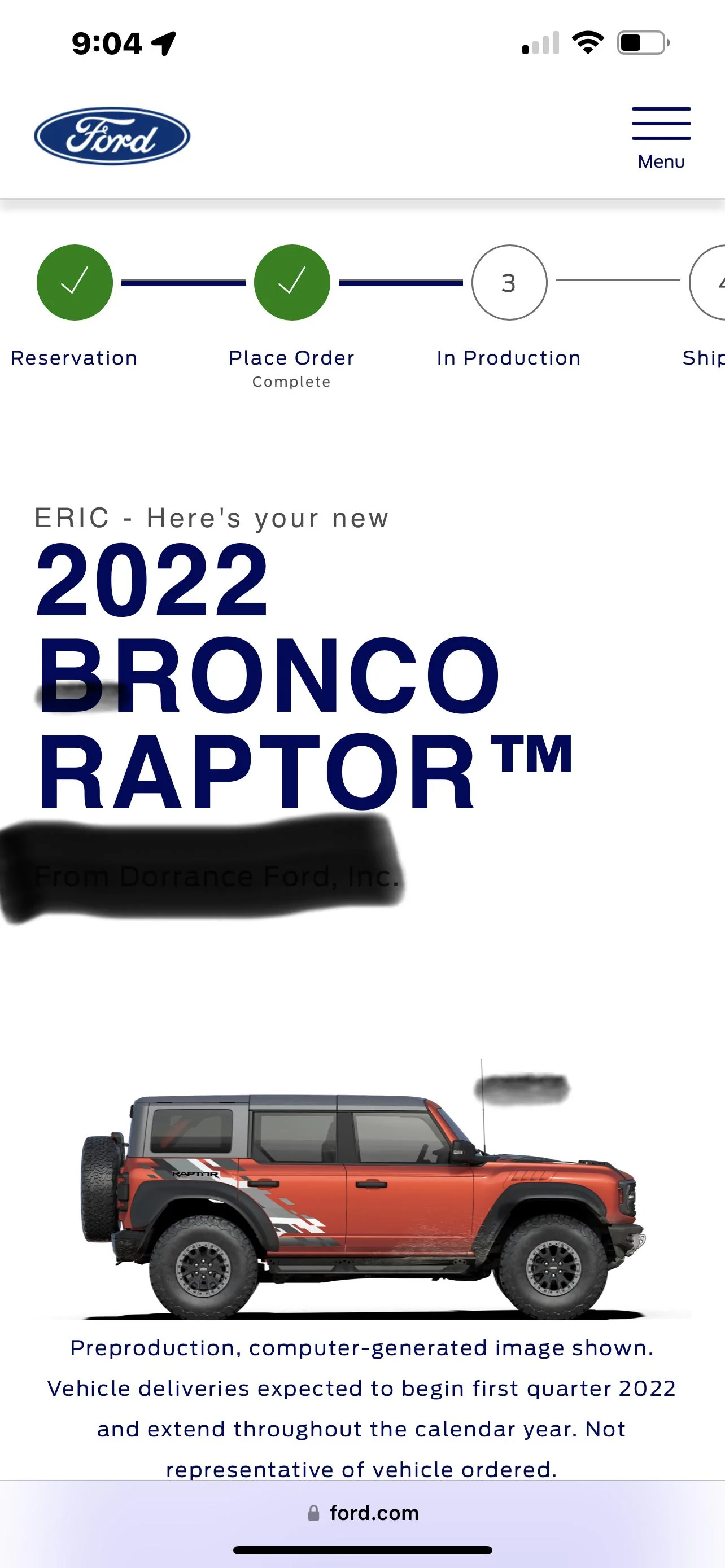 Ford Bronco ⏳ Bronco Raptor now being scheduled for production & VIN assigned E8748873-9EF2-4691-B93D-C8AA3C41846C