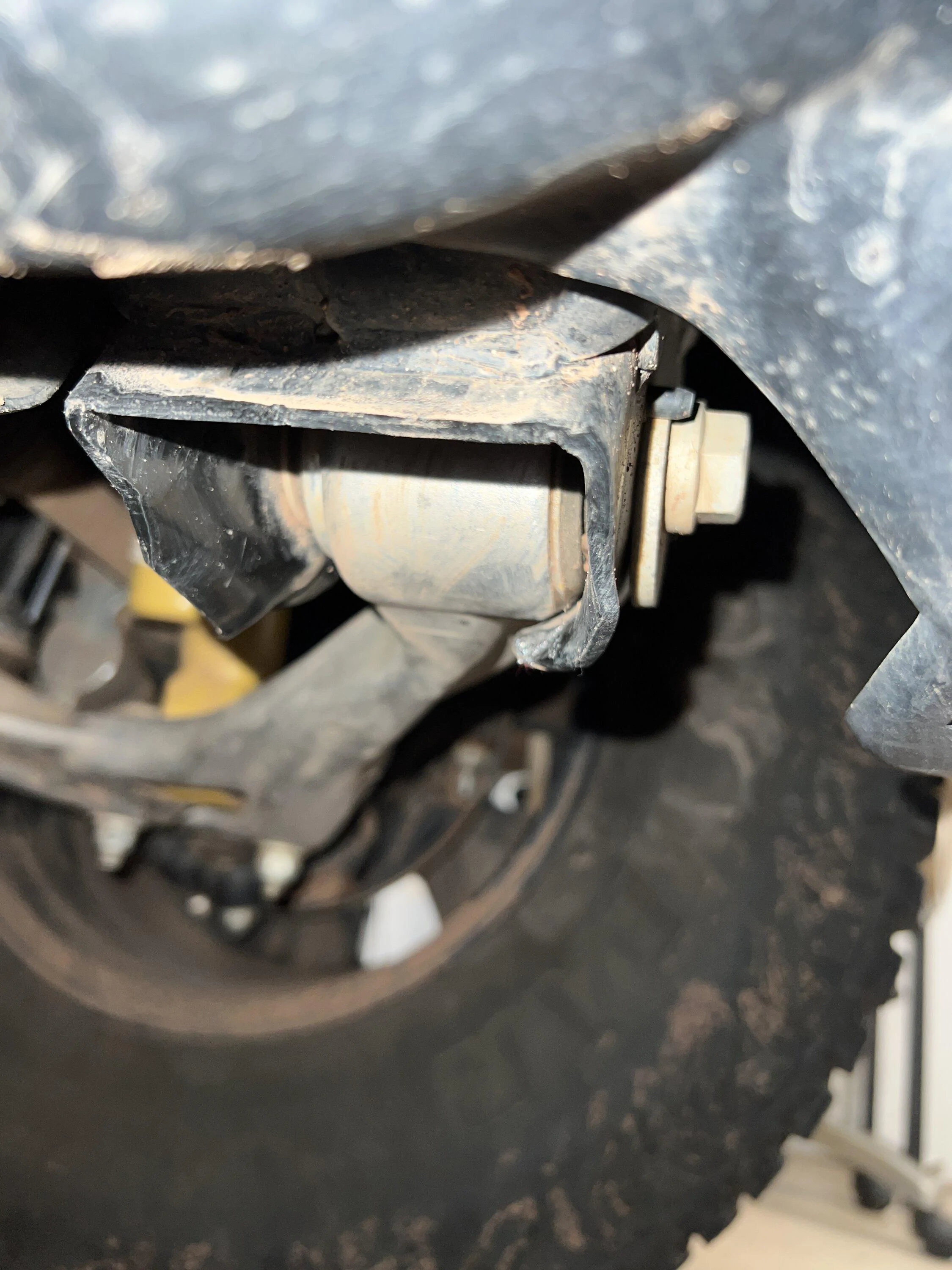 Ford Bronco Lower Control Arm Joint Frame Bent IMG_1996