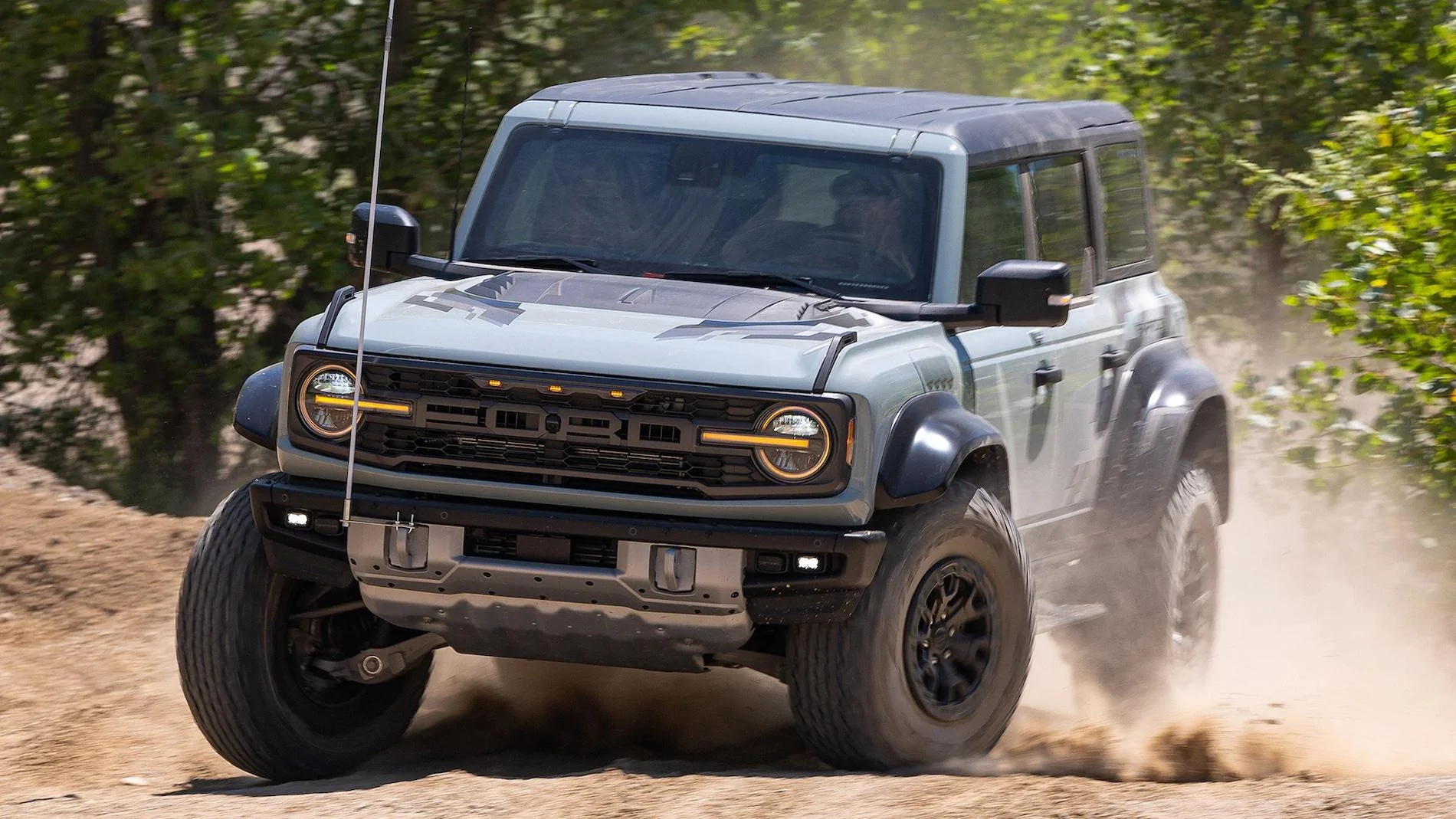 Ford Bronco Absolutely Awesome: 2022 Bronco Raptor First Test Review by Motor Trend 2022-ford-bronco-raptor-exterior-front-three-quater-motion-0x copy