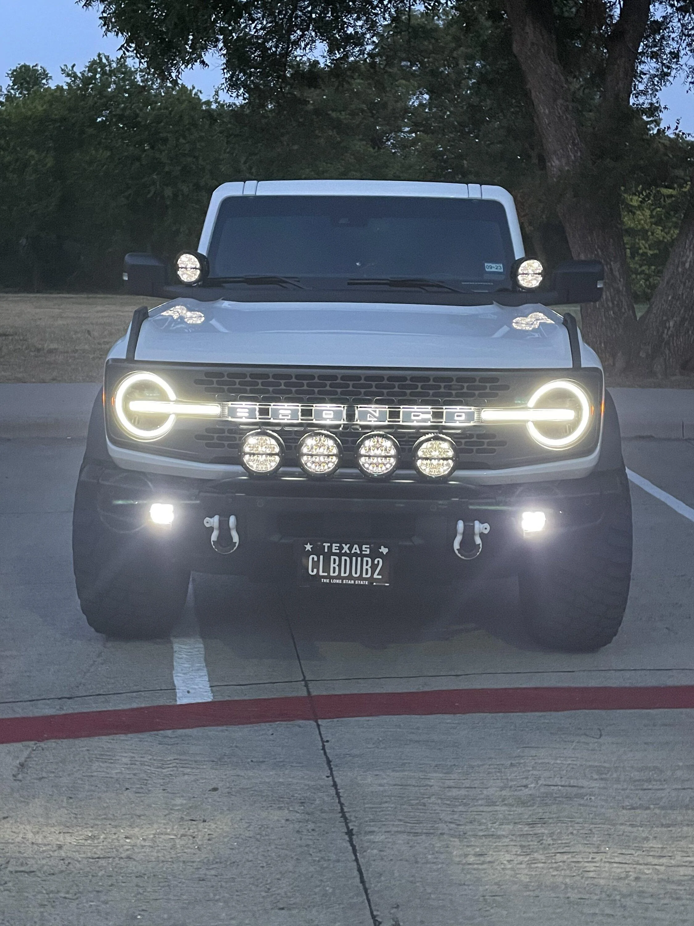 Ford Bronco Rigid 360 6 inch installed on Mod bumper 67C7EB6E-AC6B-40A4-8FAC-29116070BDC7