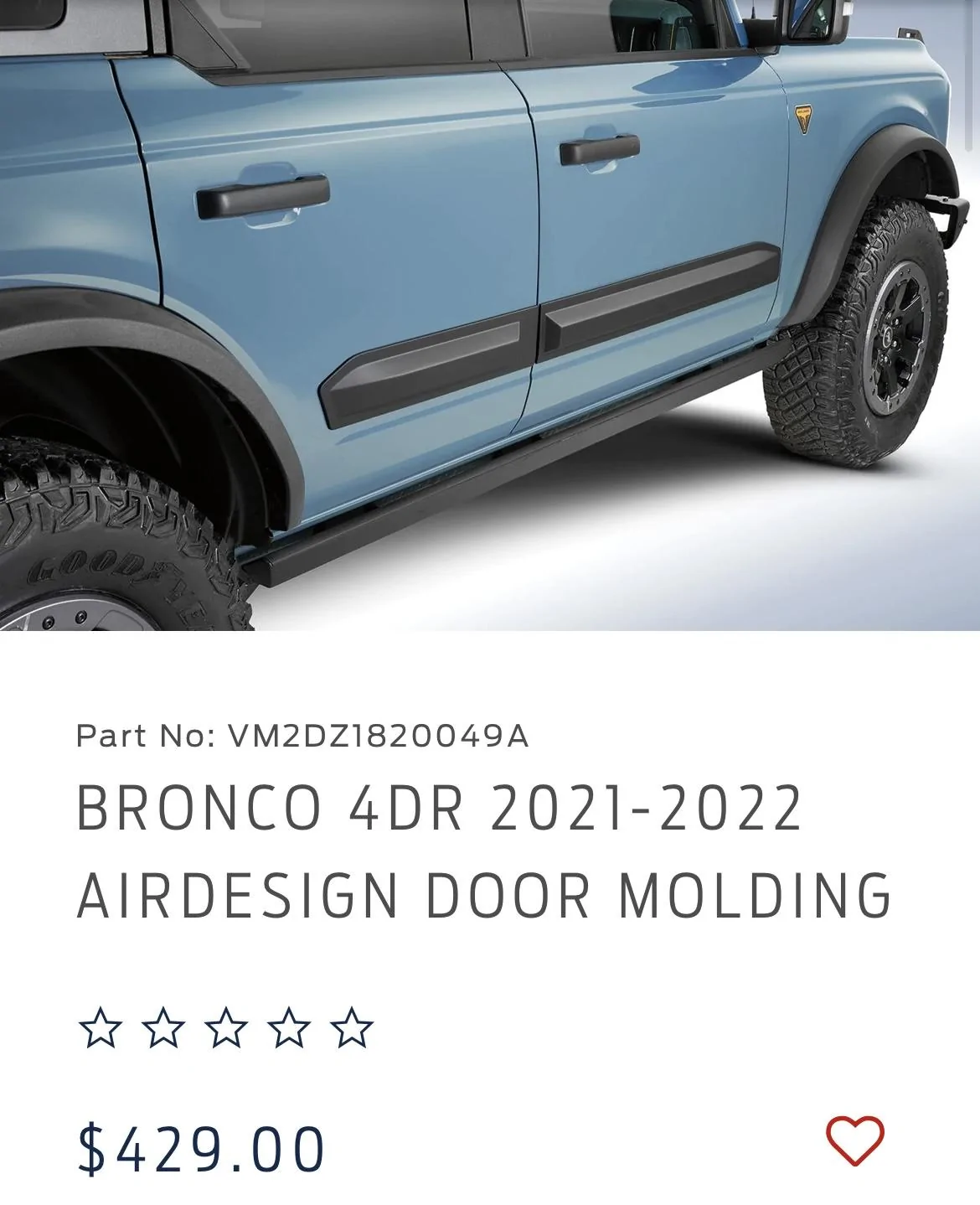 Ford Bronco 4Dr Airdesign side molding 690144AB-384E-47B4-B8C3-61FF7510743C