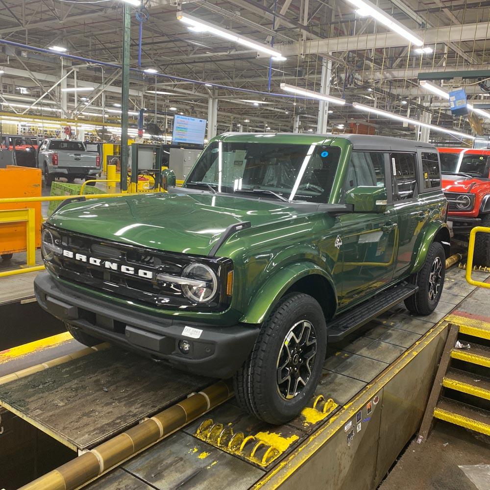 Ford Bronco Ford sent me pic of Bronco Raptor coming off assembly line (photo bomb) image