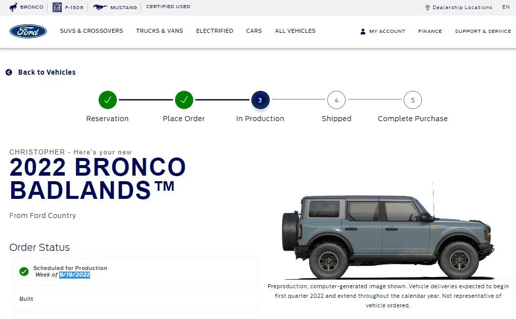 Ford Bronco 9/19/22 Build Week In Production