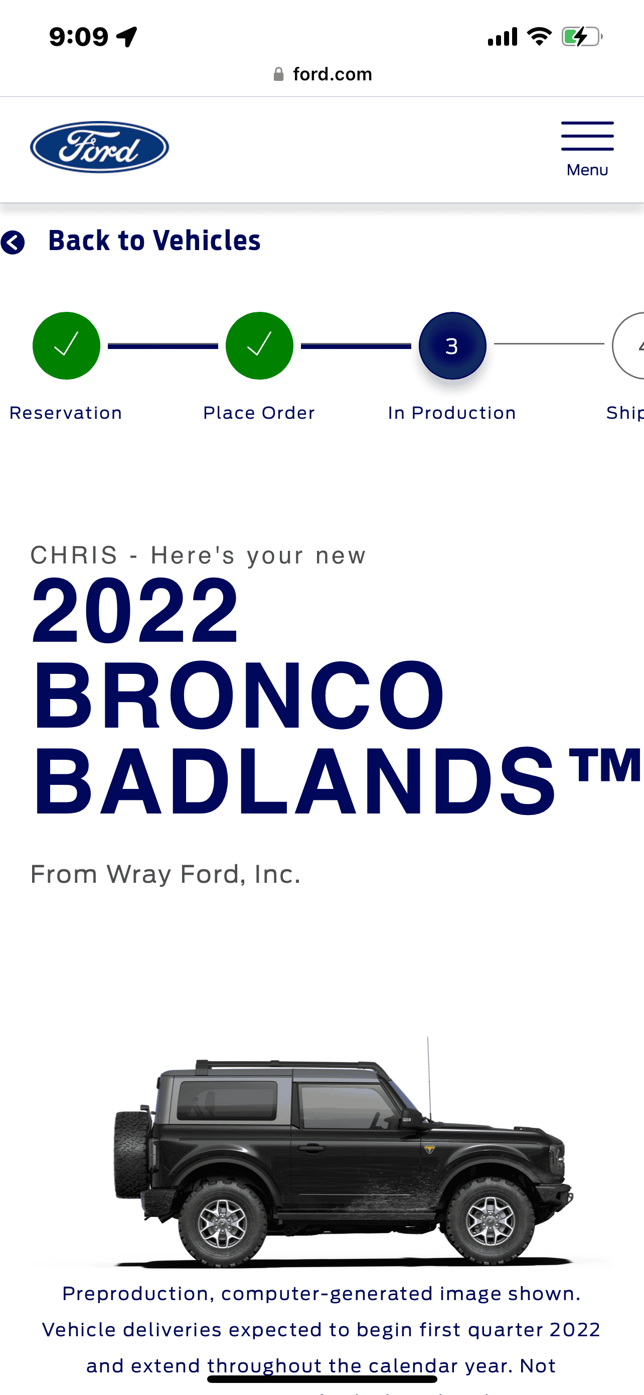 Ford Bronco 9/19/22 Build Week DB3C2CD5-11D7-4B0E-9083-B76CDF9D2E5A