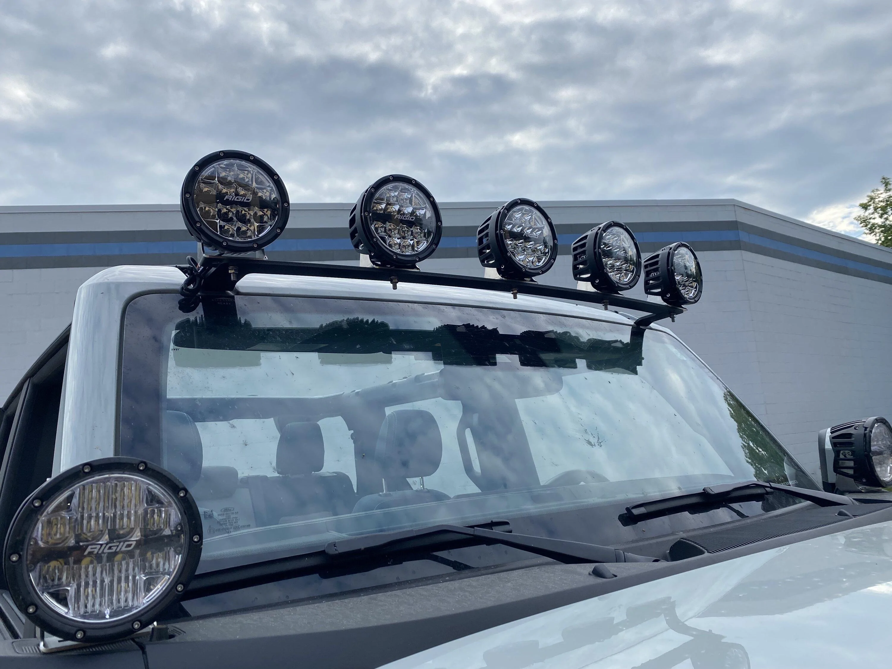 Ford Bronco Windshield Lightbar Mount from GOAT Fabrication IMG_1424