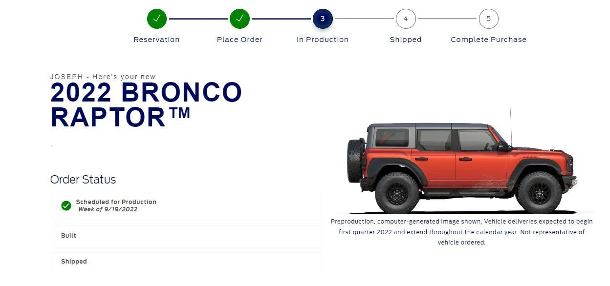 Ford Bronco 9/19/22 Build Week rap2