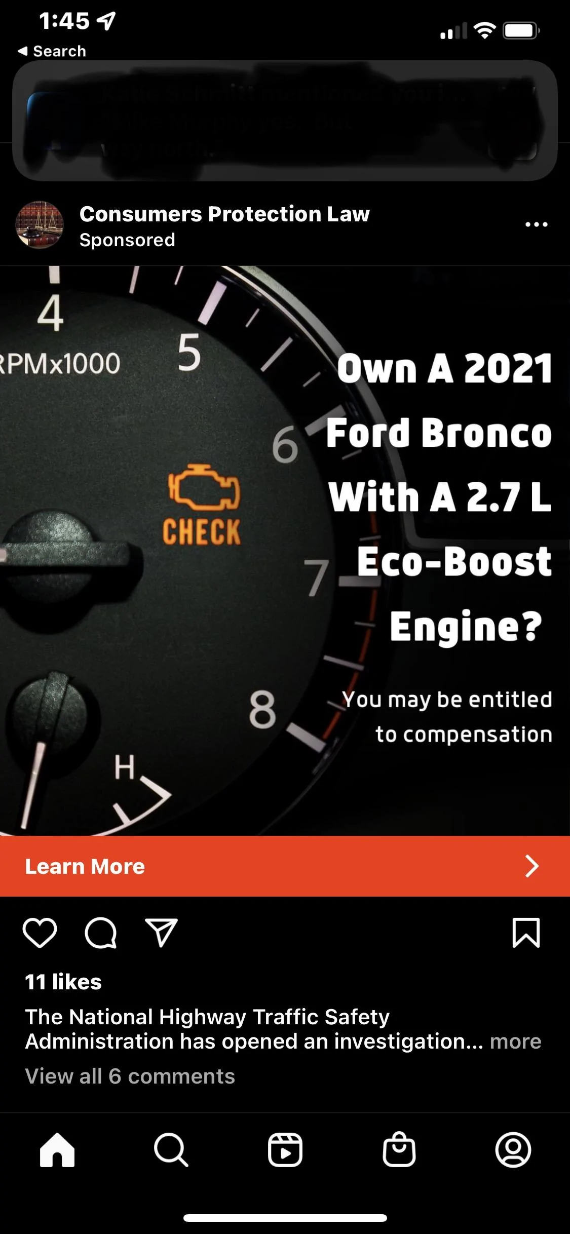 Ford Bronco Getting 2.7 failure compensation now ads on ig 665F28BB-C2A0-41E9-9ACB-62B6DCFCD2E3