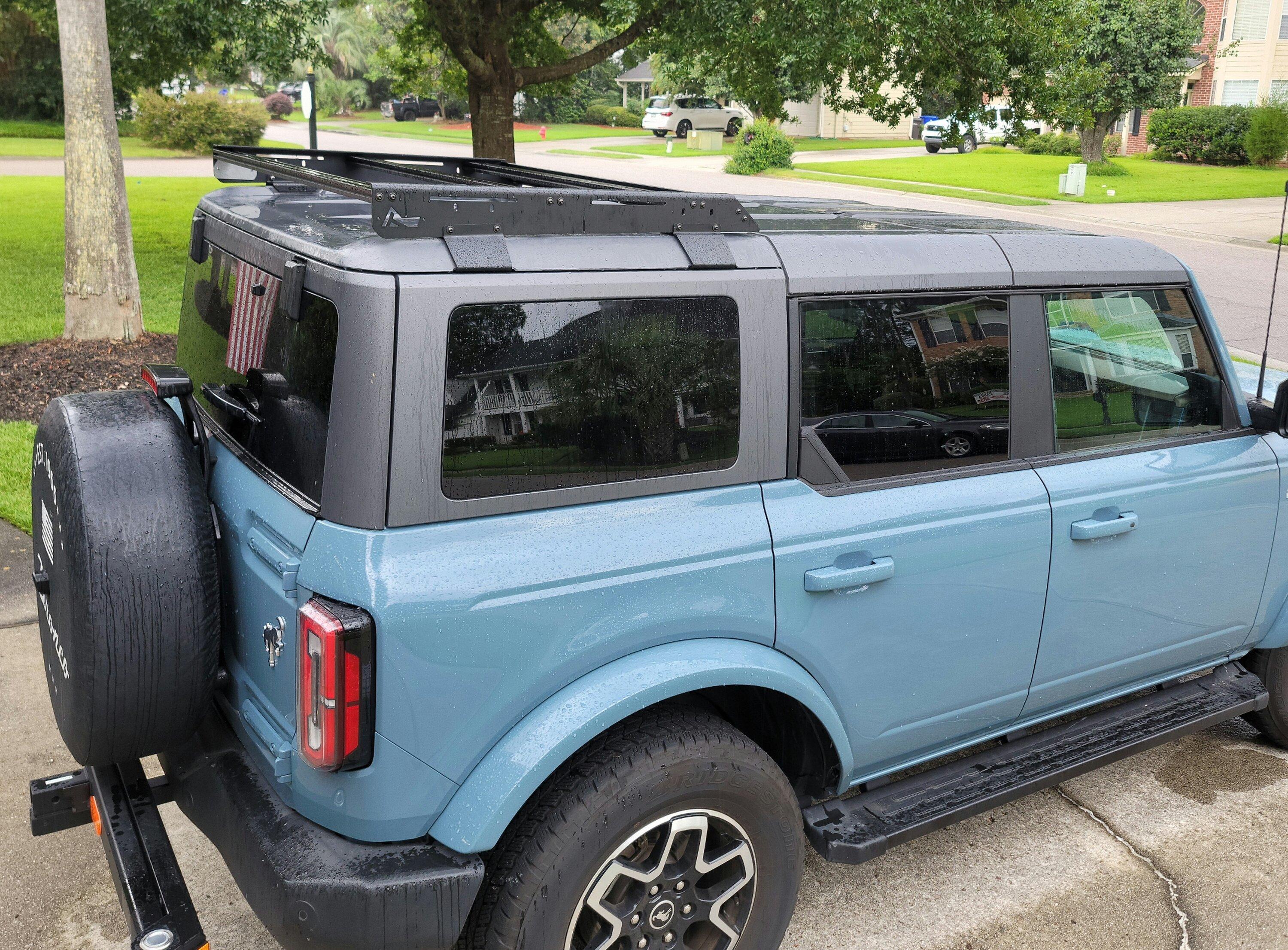 Ford Bronco Installed TrailRax "Half-Rack" on OBX 20220822_142351