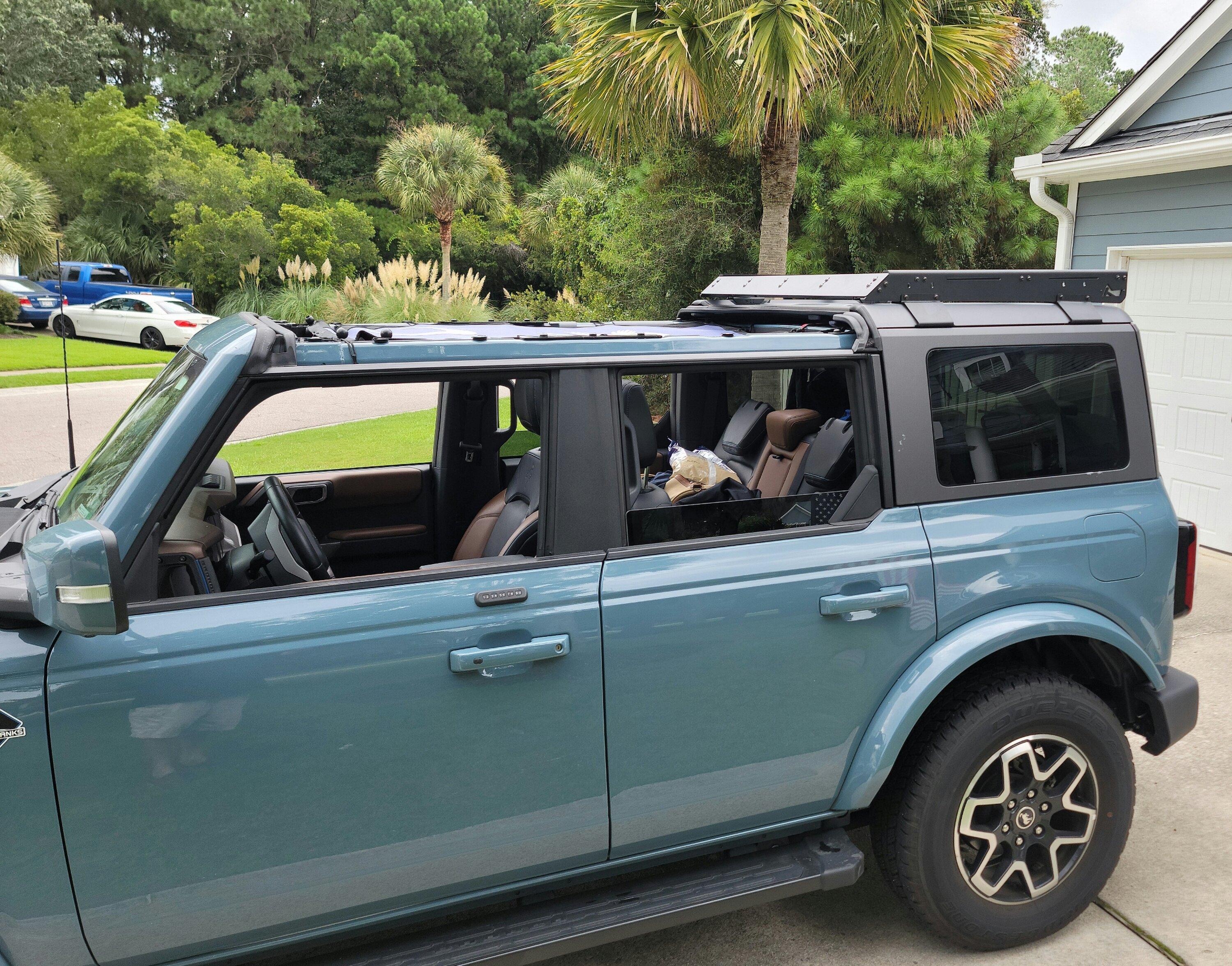 Ford Bronco Installed TrailRax "Half-Rack" on OBX 20220822_140629