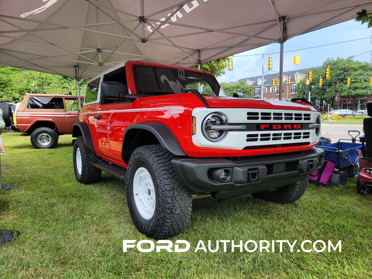 Ford Bronco More Yellowstone & Race Red Heritage Bronco photos from Woodward ce-red-2022-woodward-dream-cruise-exterior-004-
