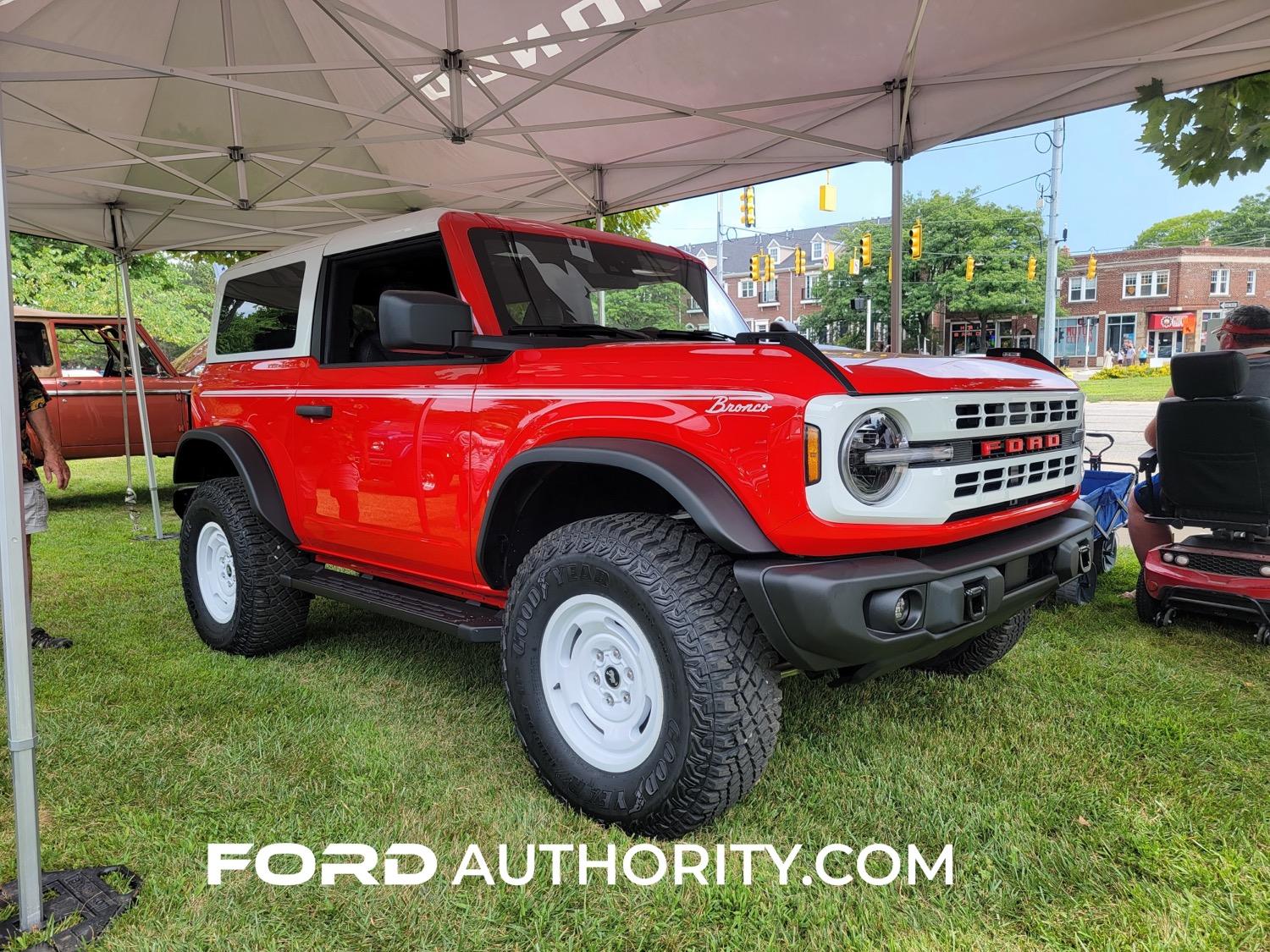 Ford Bronco More Yellowstone & Race Red Heritage Bronco photos from Woodward ce-red-2022-woodward-dream-cruise-exterior-003-