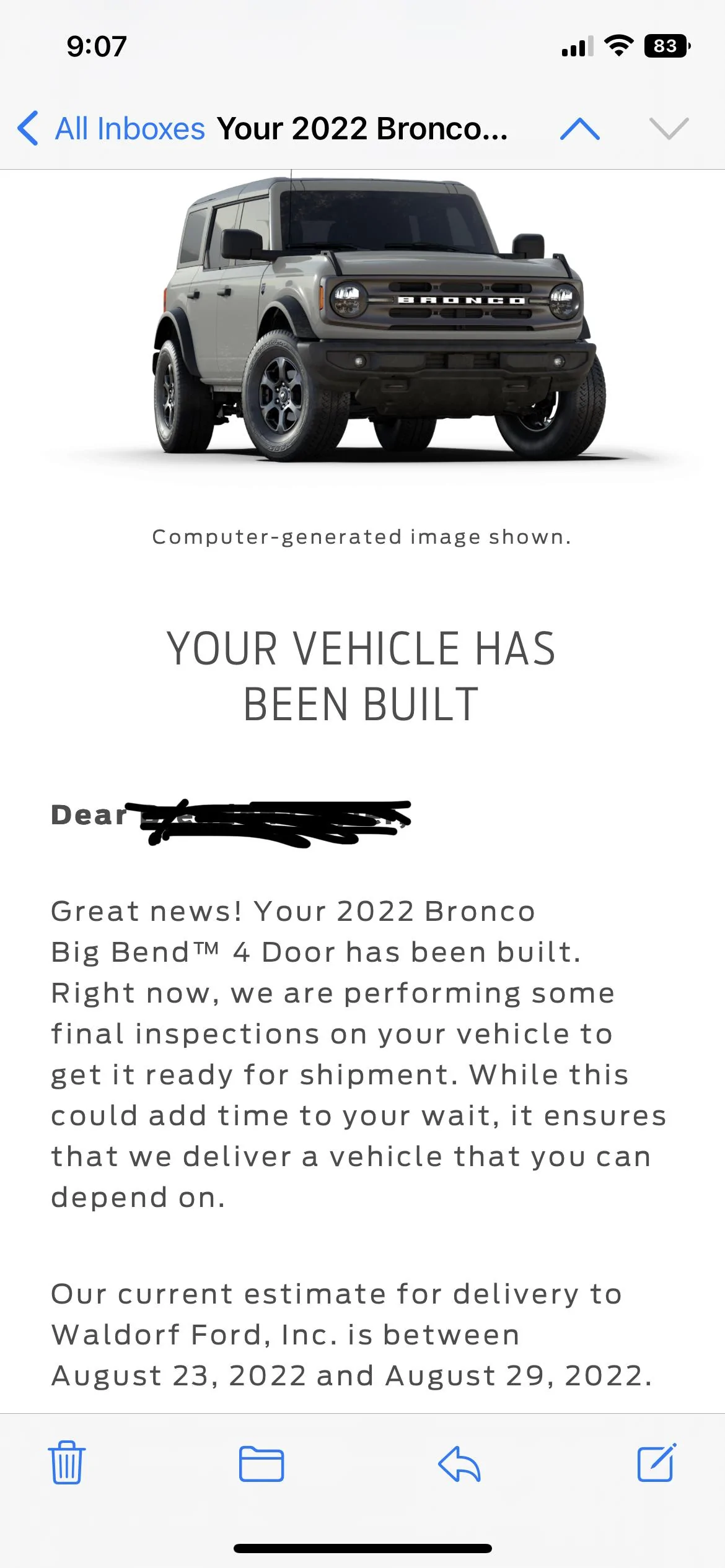 Ford Bronco 8/15/22 Build Week Group AAFE70B7-D12A-4E01-9B85-AF1E97870497